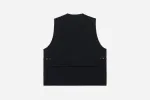 Field Vest ~ Black Wrinkle Nylon sold by 3sixteen
