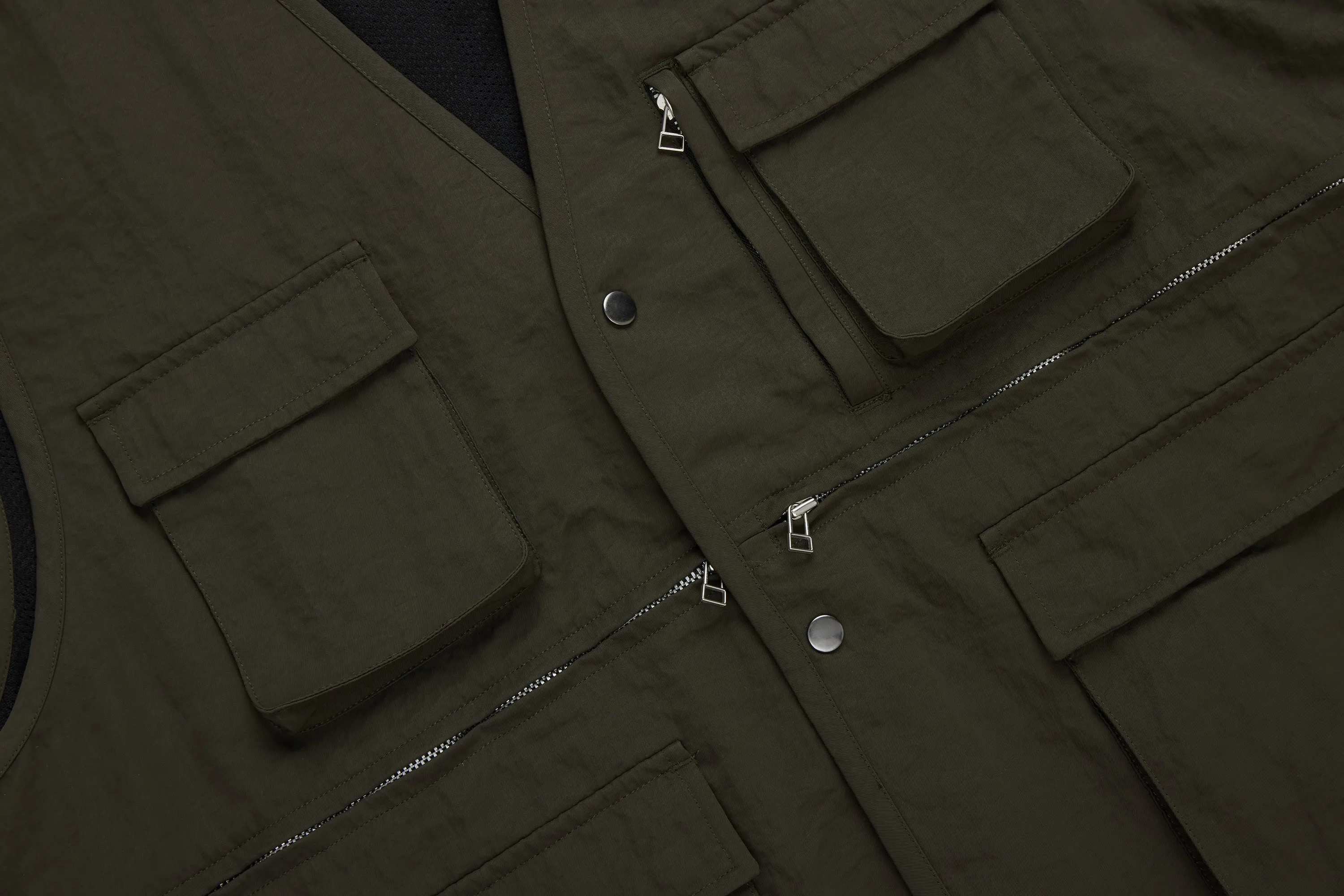 Field Vest ~ Olive Wrinkle Nylon sold by 3sixteen product image thumbnail 3