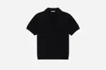 Knit Polo ~ Black Pima Cotton sold by 3sixteen