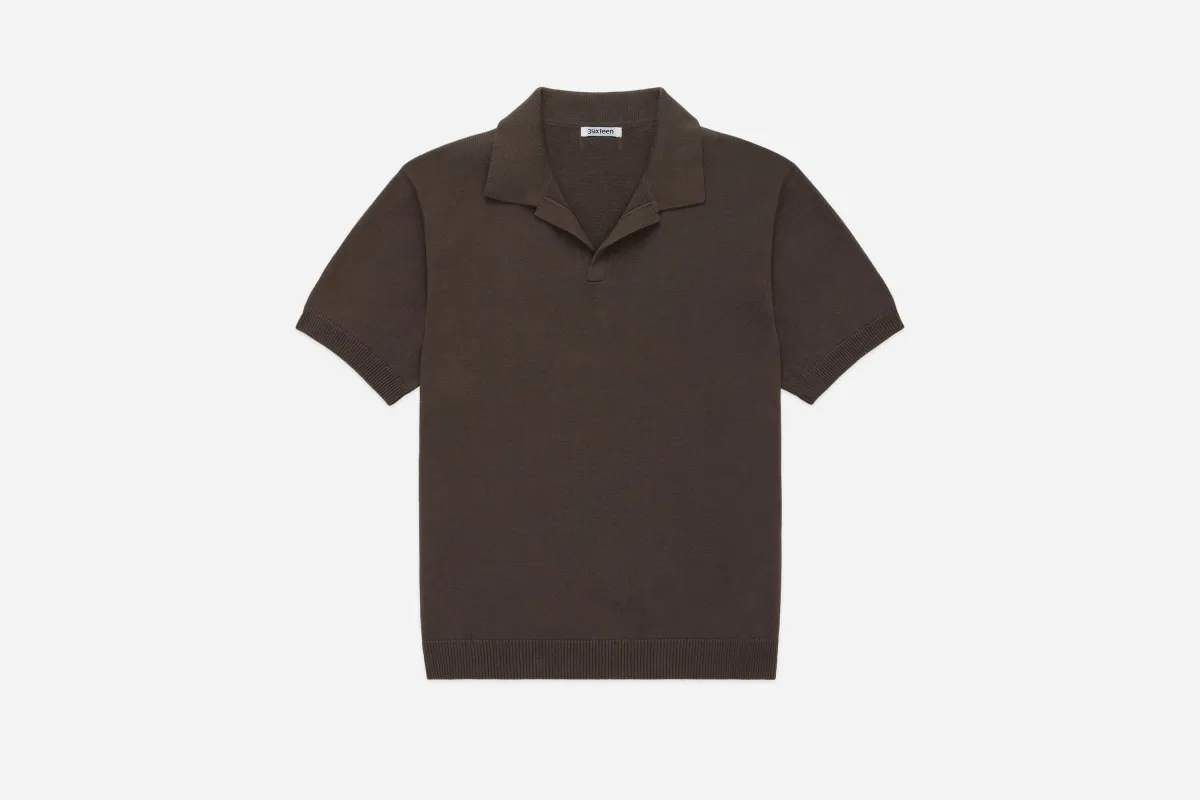 Knit Polo ~ Earth Pima Cotton sold by 3sixteen