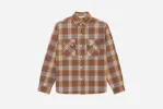 Crosscut Flannel ~ Tobacco/Ecru Brush Check sold by 3sixteen