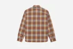 Crosscut Flannel ~ Tobacco/Ecru Brush Check sold by 3sixteen