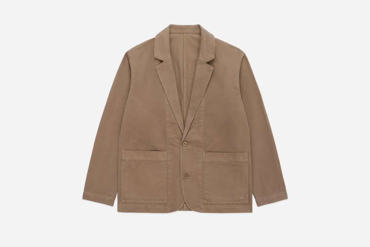 Work Blazer ~ Khaki Twill sold by 3sixteen