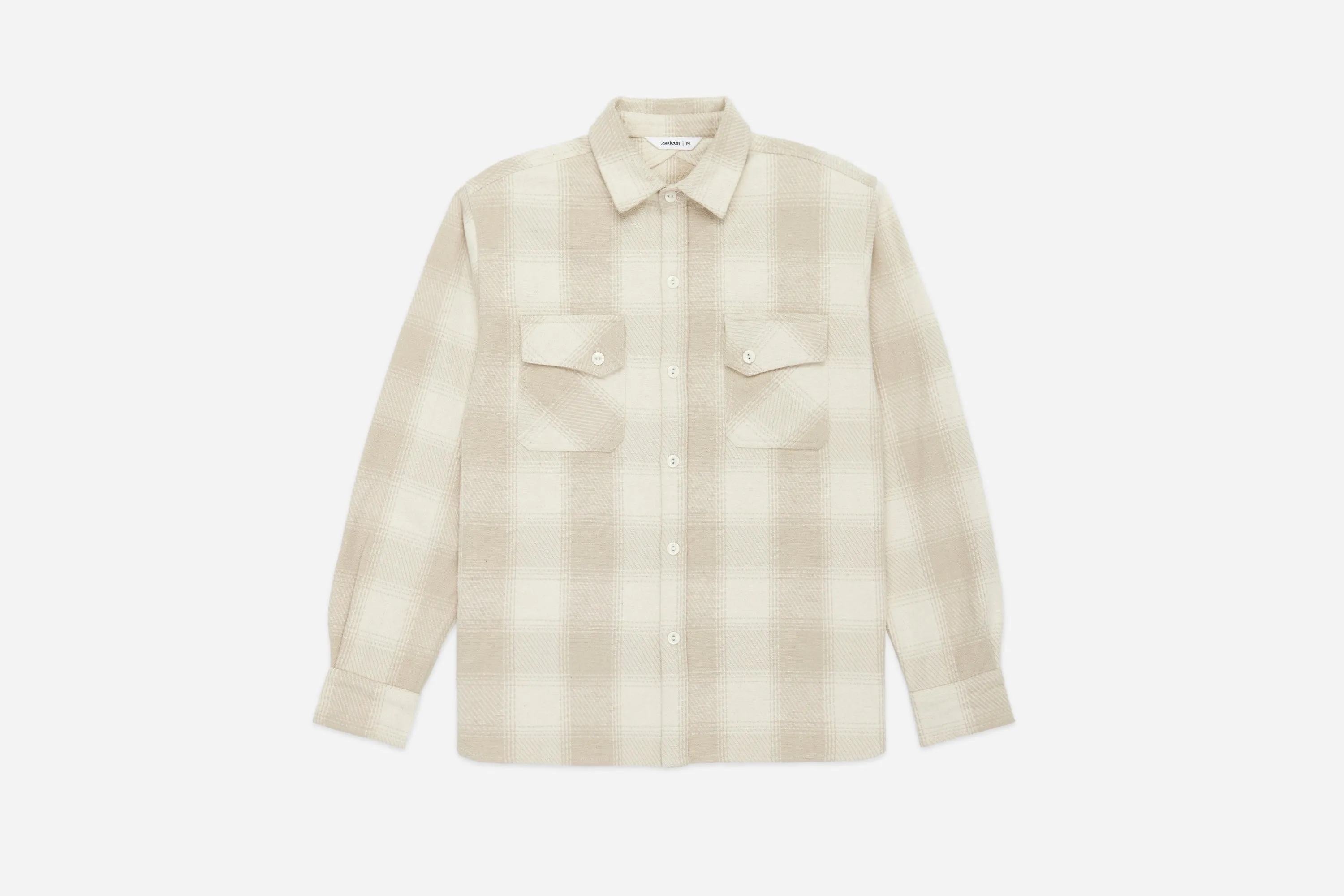 Crosscut Flannel ~ Alabaster Twill sold by 3sixteen