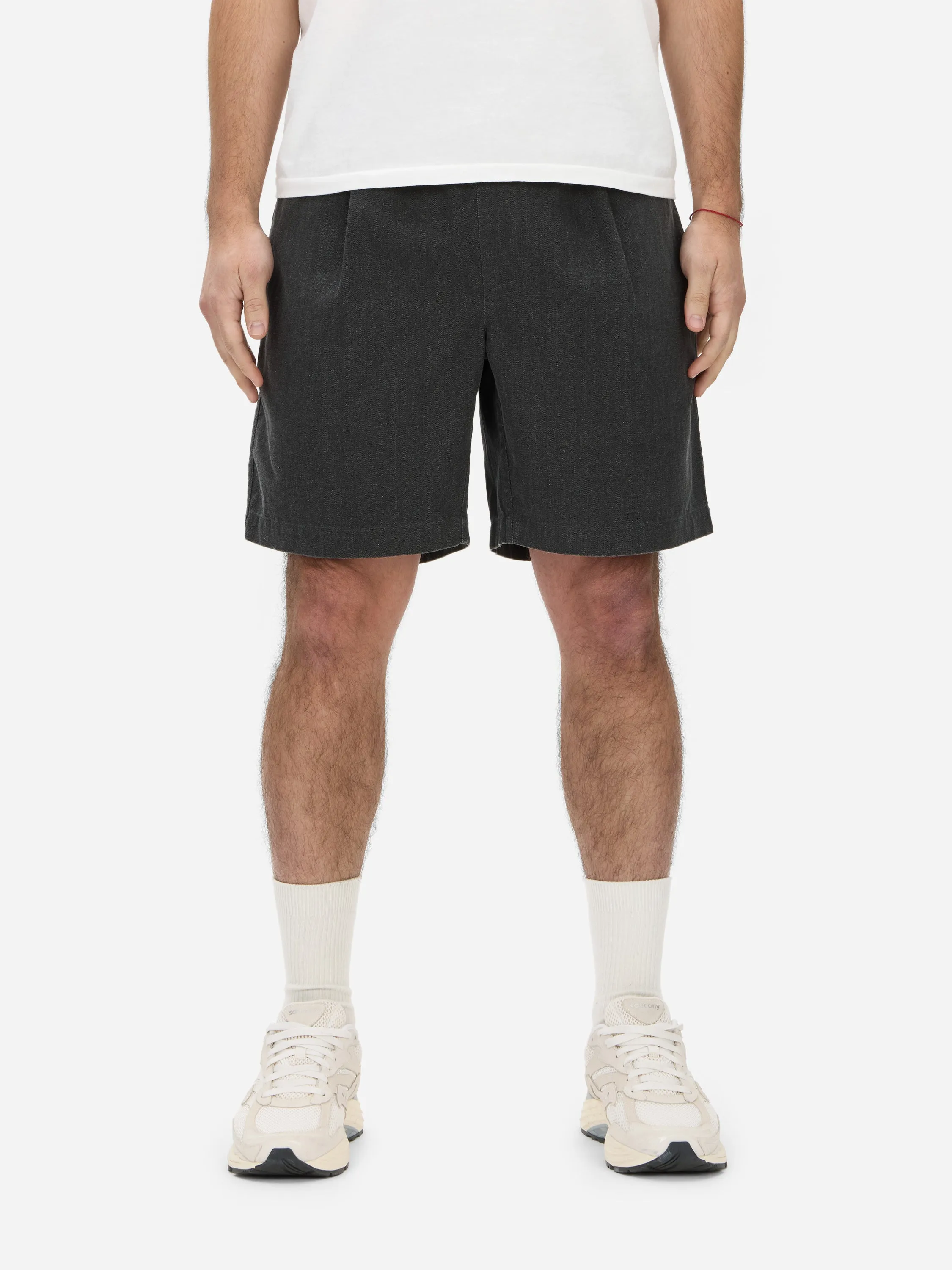 Drawstring Short ~ Charcoal HBT sold by 3sixteen