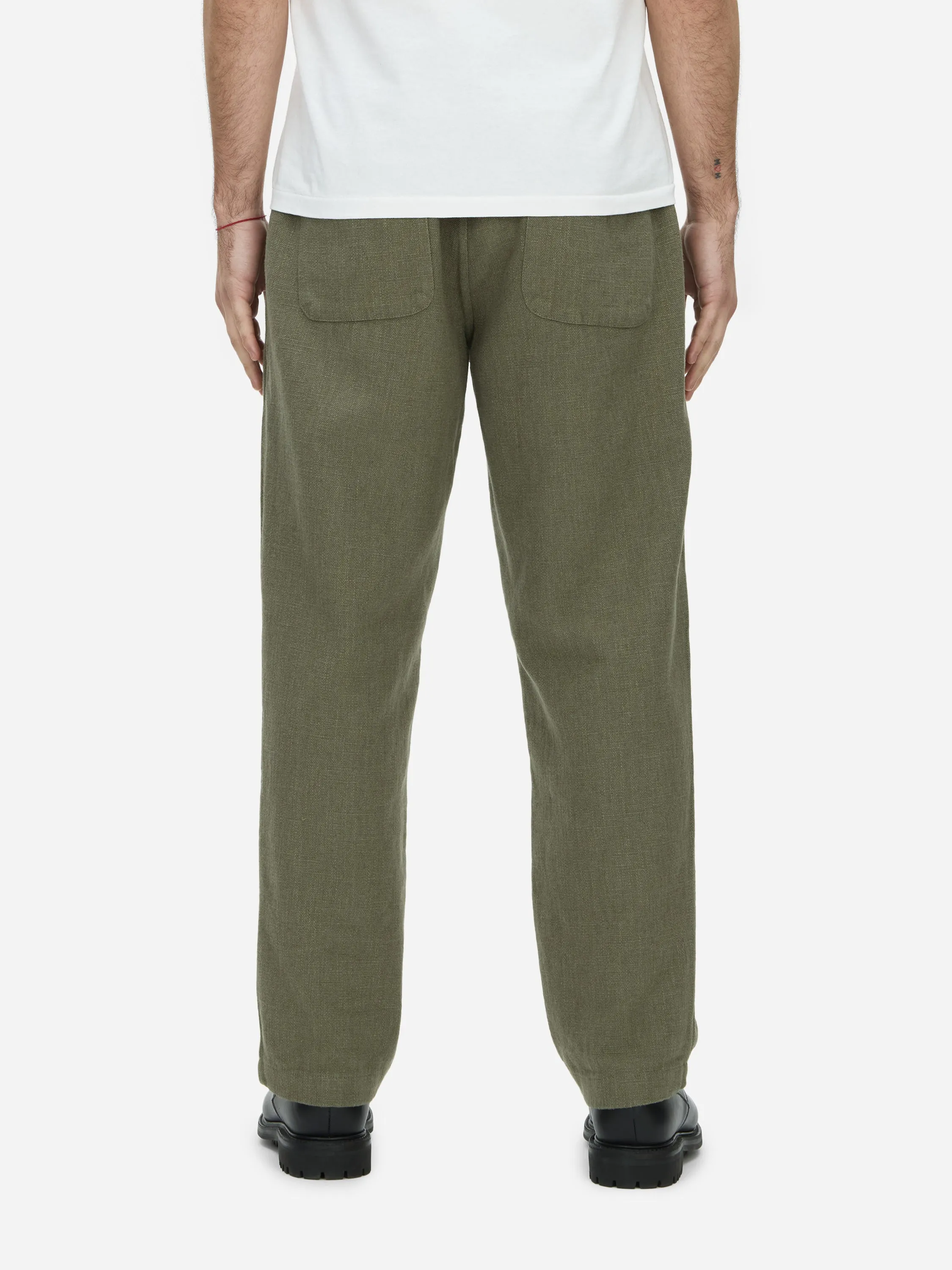 Easy Pant ~ Olive Cotton/Linen sold by 3sixteen product image thumbnail 4
