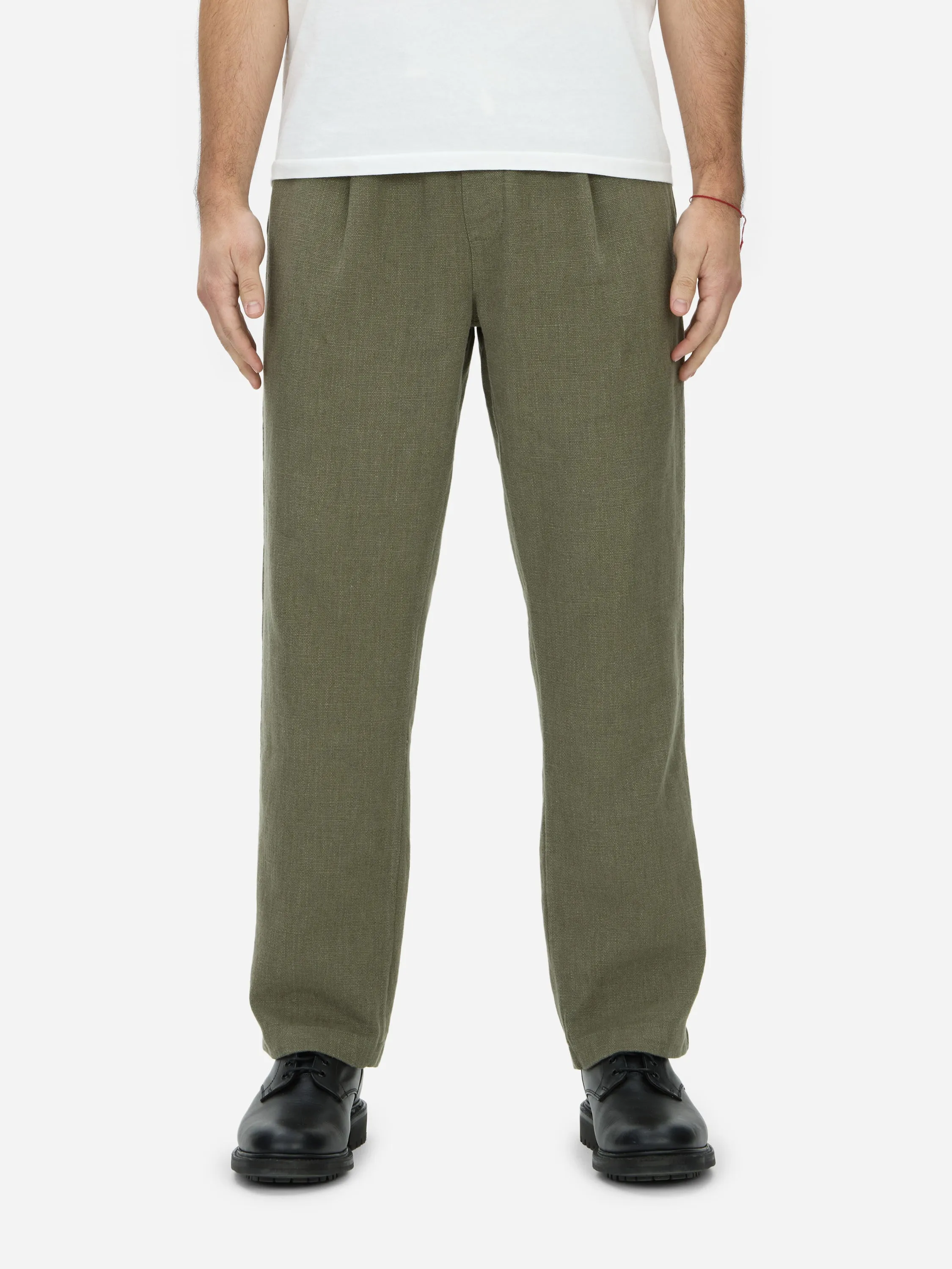 Easy Pant ~ Olive Cotton/Linen sold by 3sixteen
