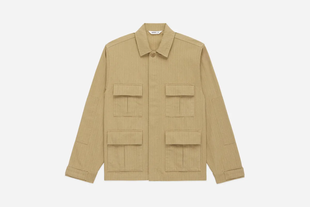 BDU Jacket ~ Sand HBT sold by 3sixteen