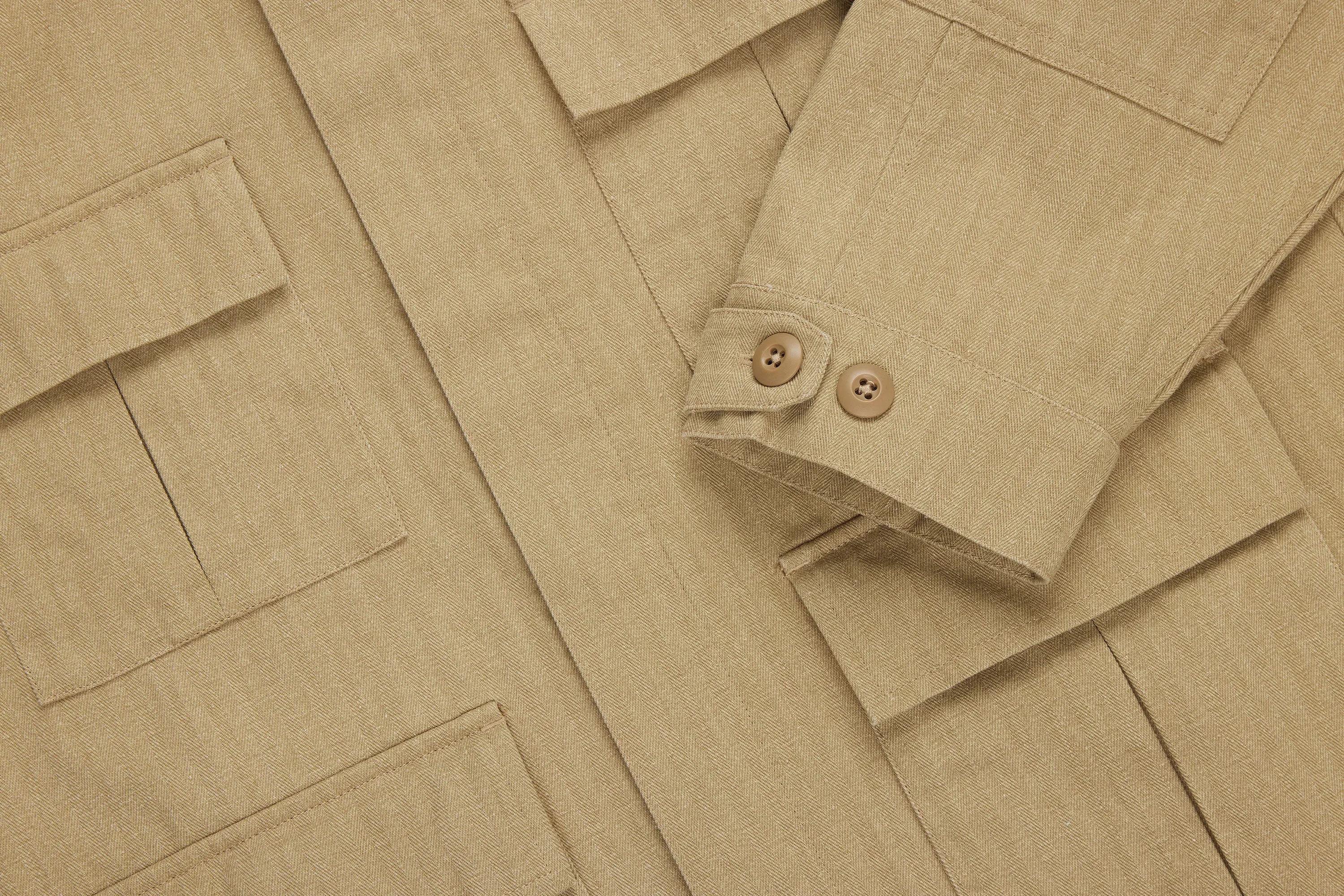 BDU Jacket ~ Sand HBT sold by 3sixteen product image thumbnail 4