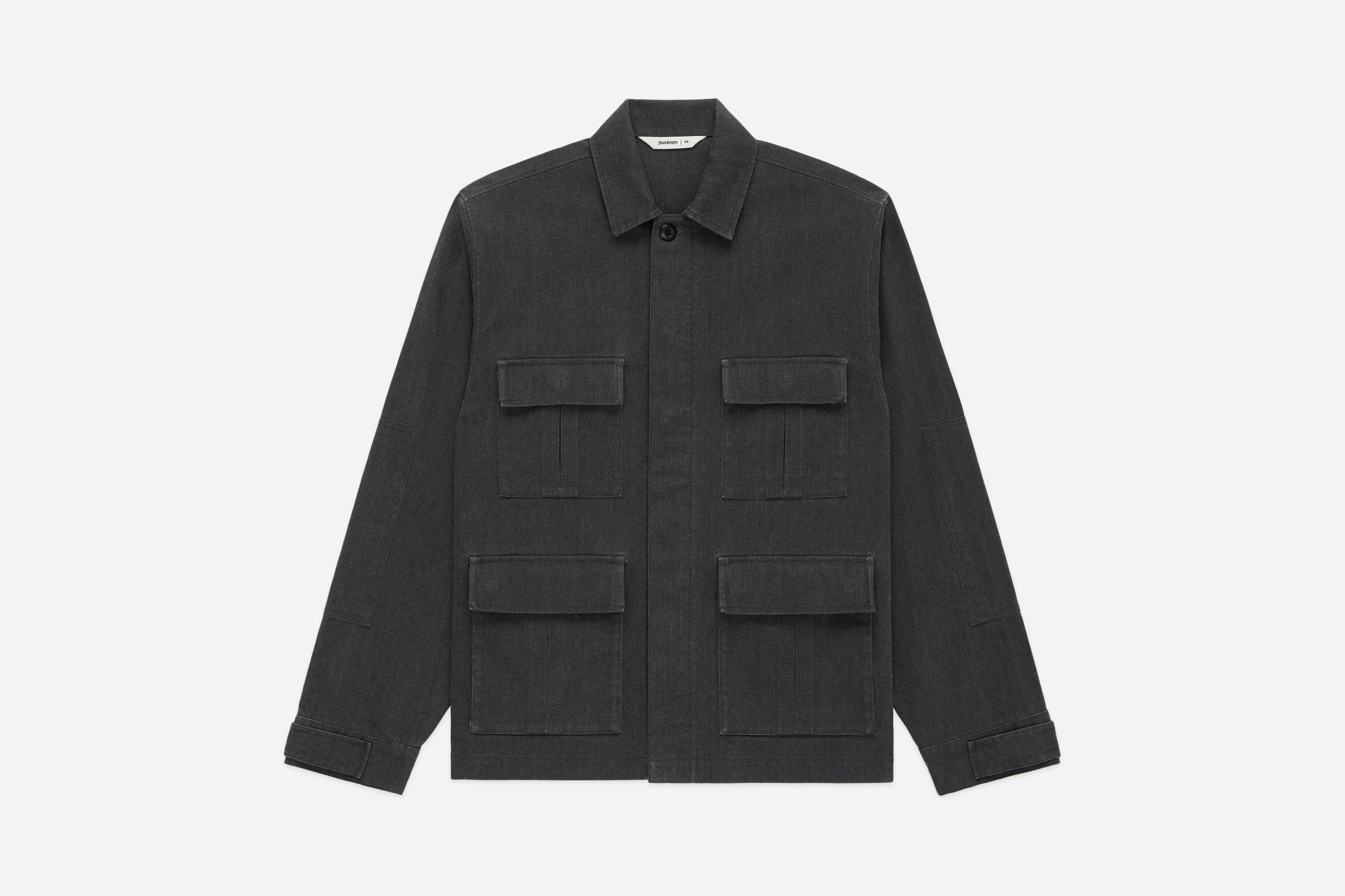 BDU Jacket ~ Charcoal HBT sold by 3sixteen