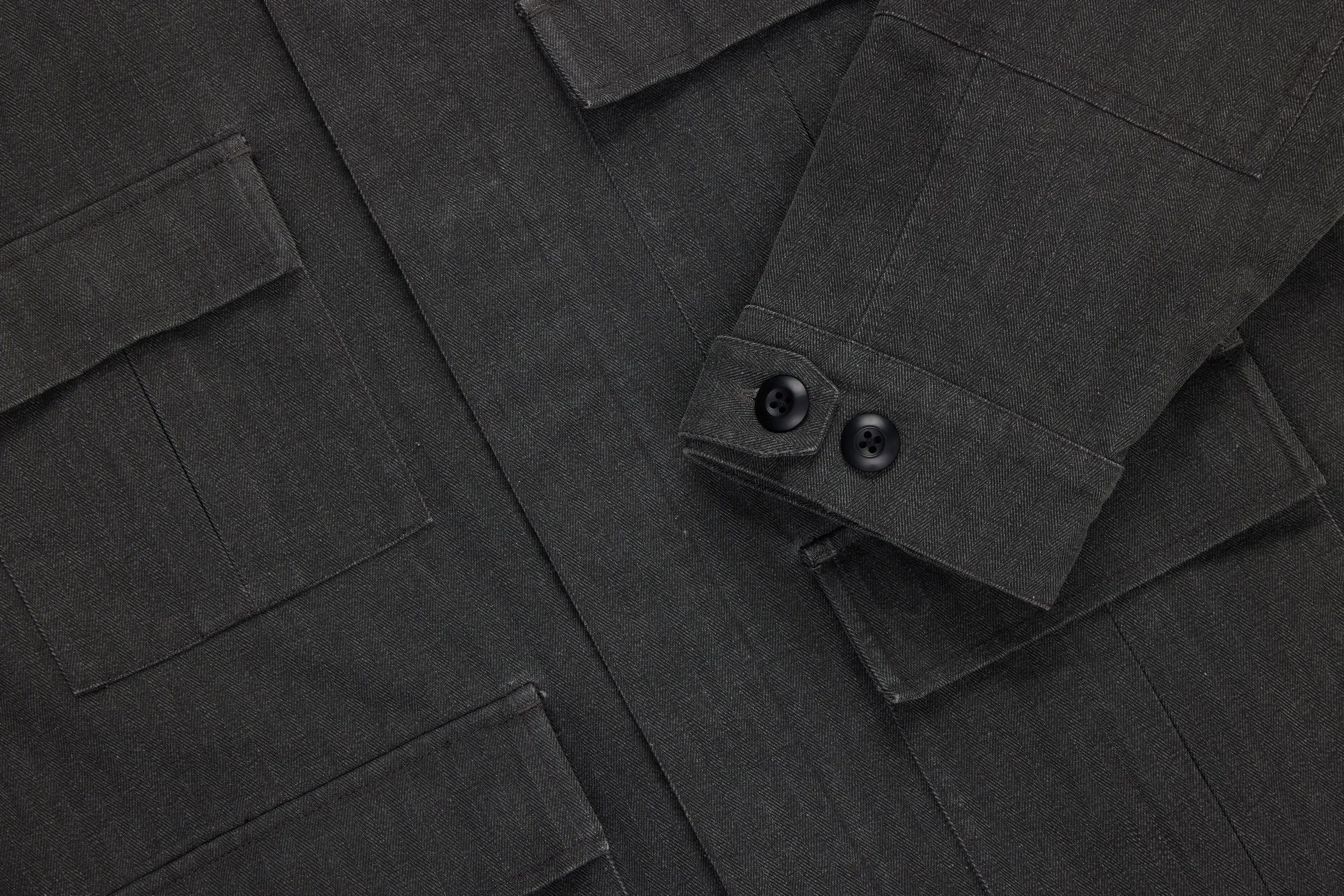 BDU Jacket ~ Charcoal HBT sold by 3sixteen product image thumbnail 4