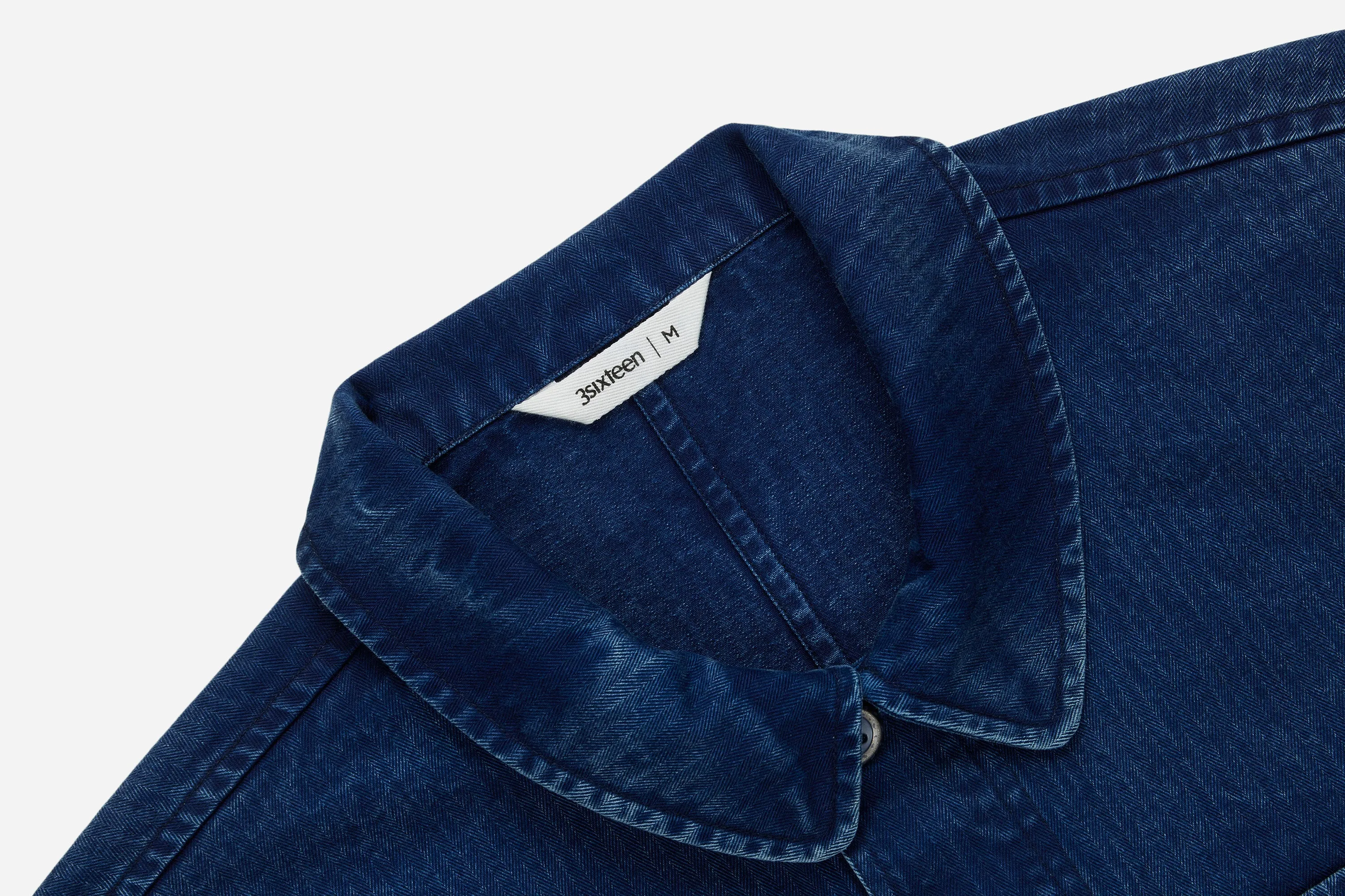French Work Jacket ~ Indigo HBT sold by 3sixteen product image thumbnail 3