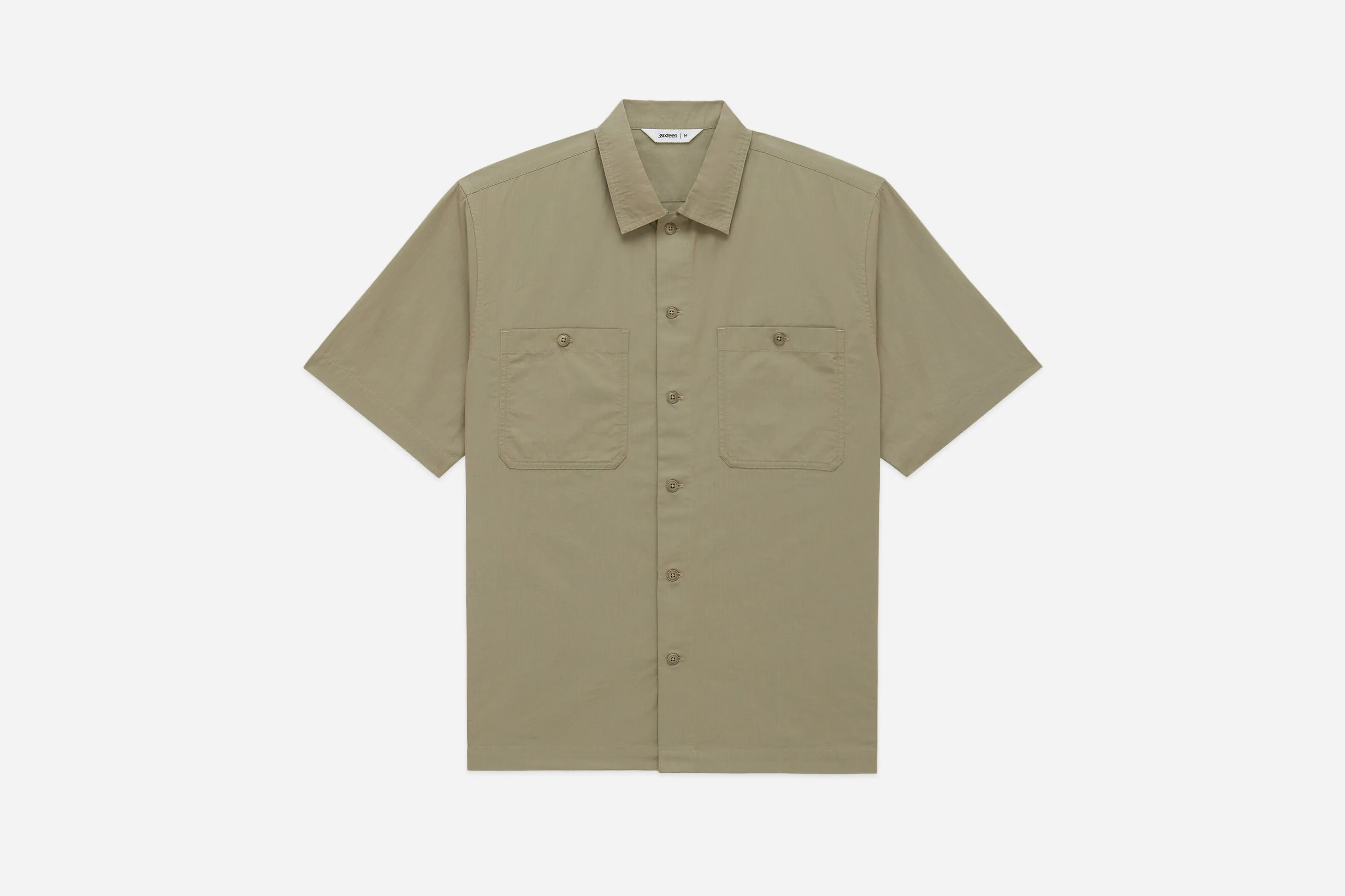 Short Sleeve Workshirt ~ Iridescent Ripstop sold by 3sixteen
