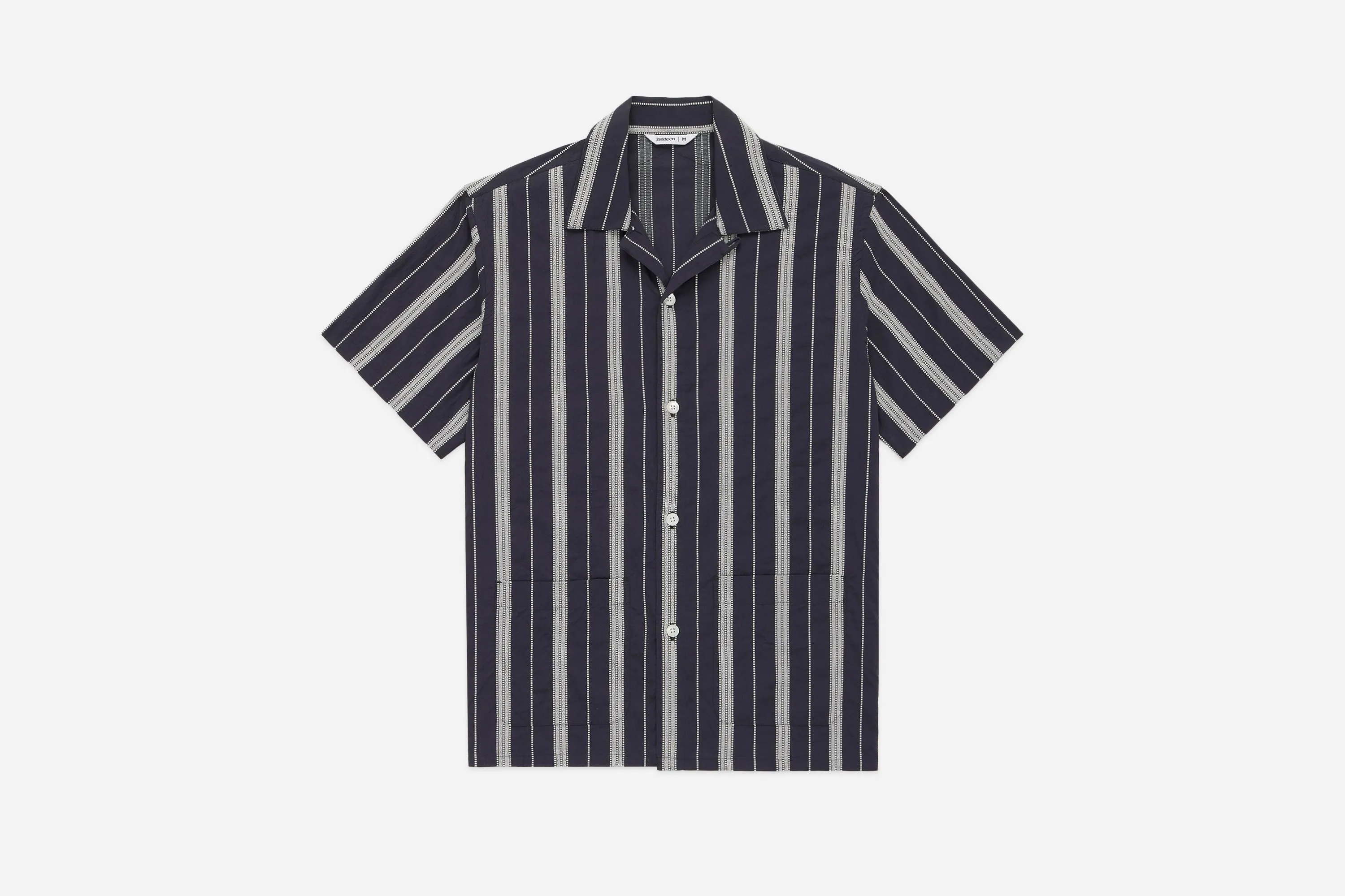 Cabana Shirt ~ Black Ticking Stripe sold by 3sixteen