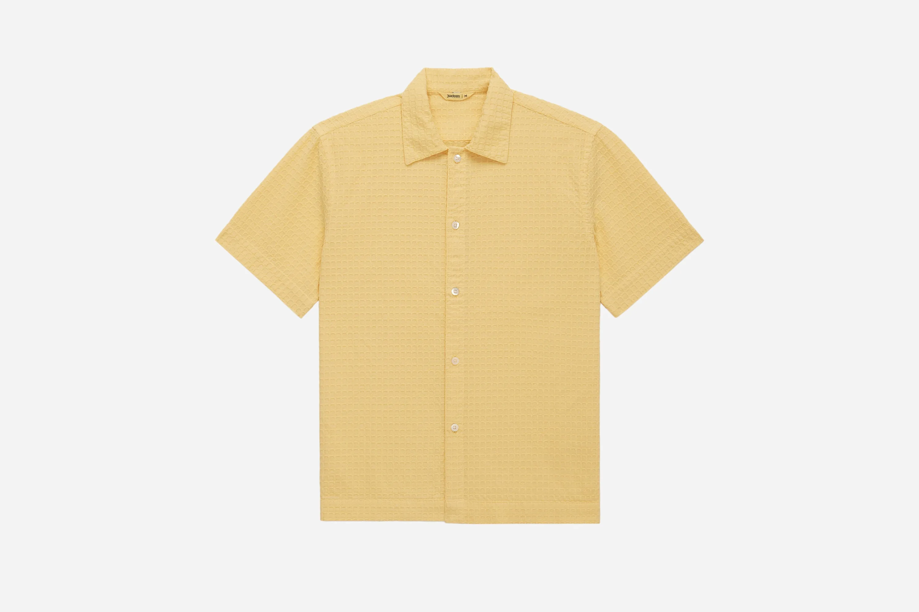 Resort Shirt ~ Sunflower Geo Weave sold by 3sixteen
