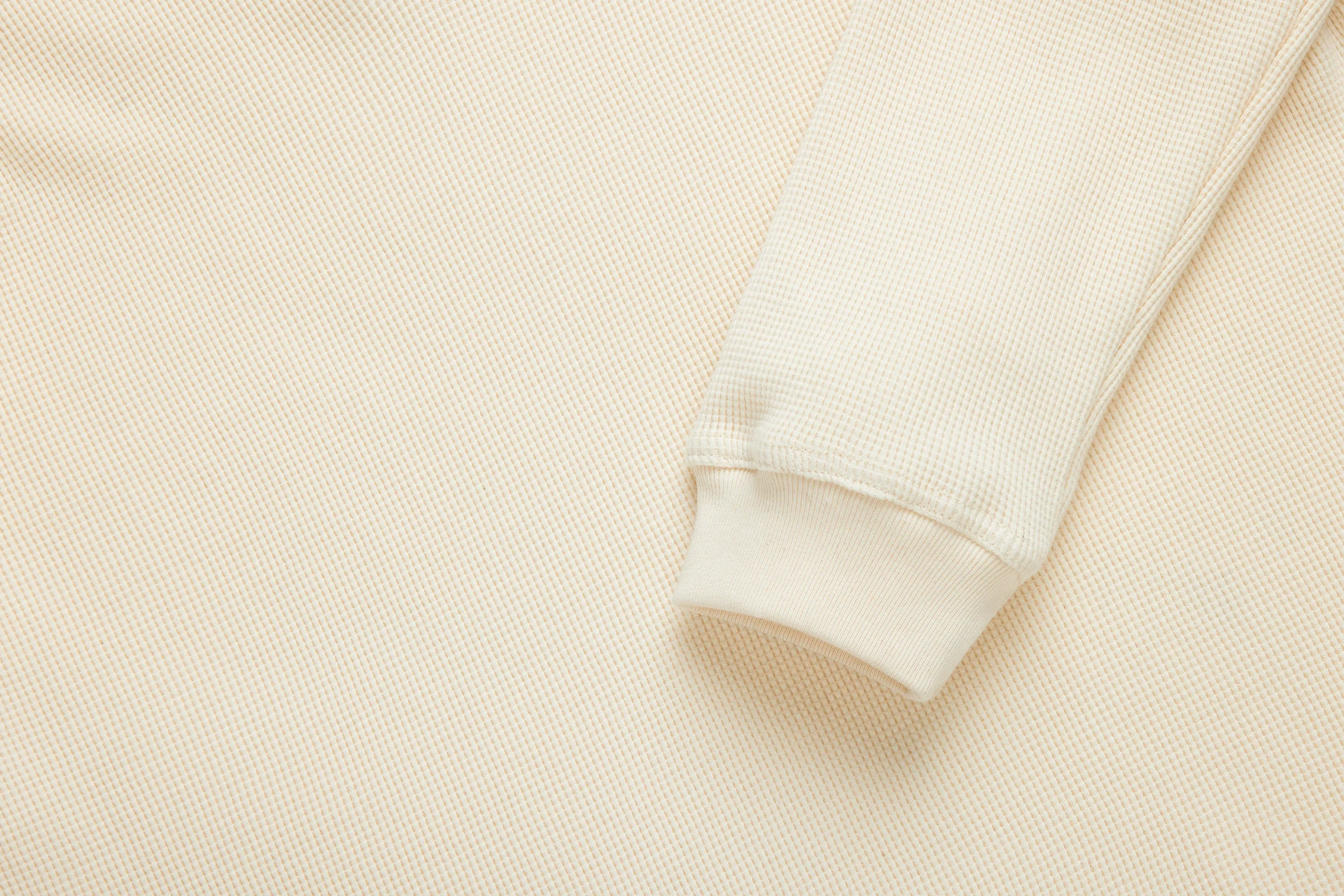 Long Sleeve Thermal Henley ~ Natural sold by 3sixteen product image thumbnail 4