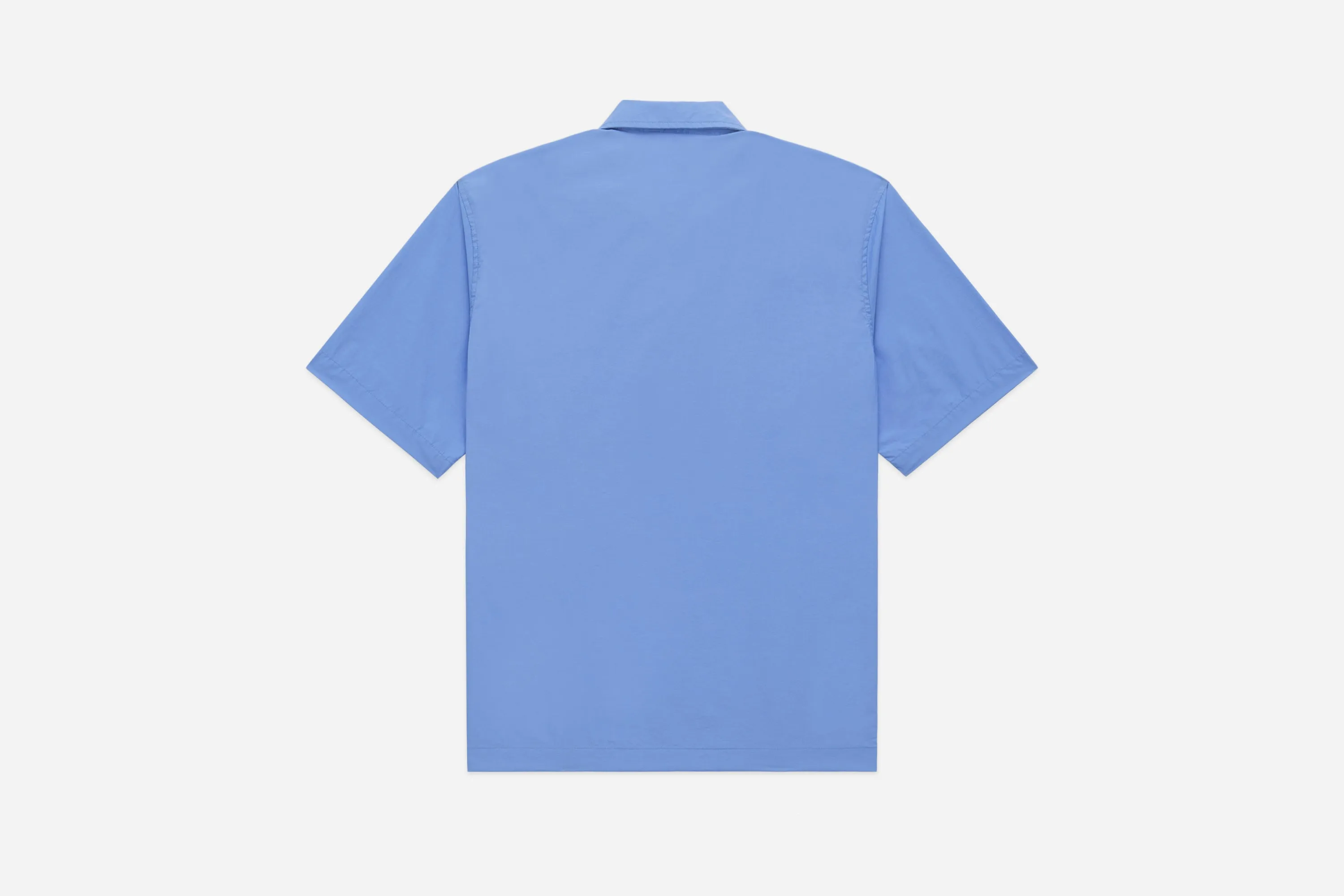 Short Sleeve Zip Shirt ~ Powder Blue Nylon sold by 3sixteen product image thumbnail 2