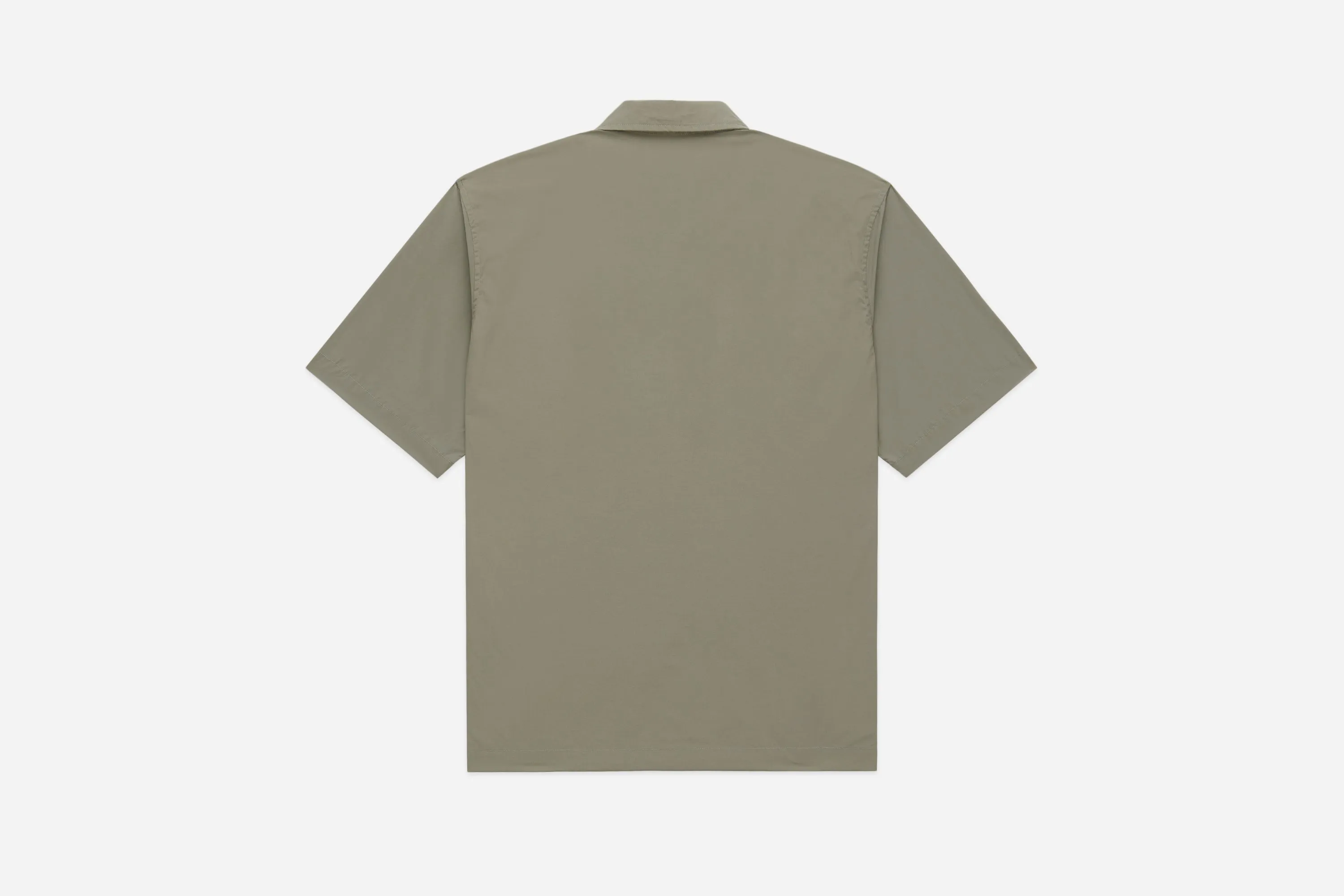 Short Sleeve Zip Shirt ~ Olive Nylon sold by 3sixteen product image thumbnail 2