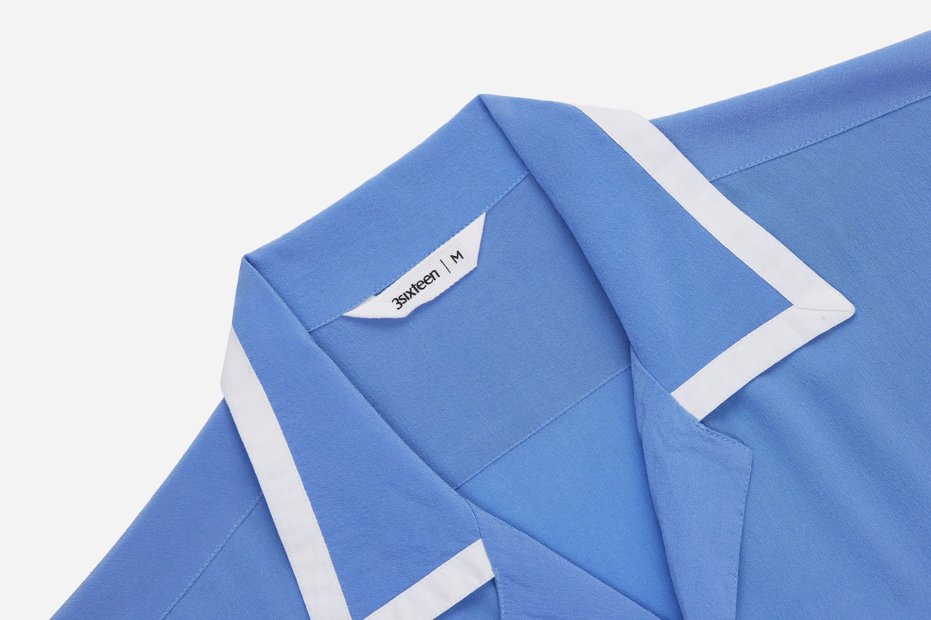 Bowling Shirt ~ Powder Blue Silk sold by 3sixteen product image thumbnail 3