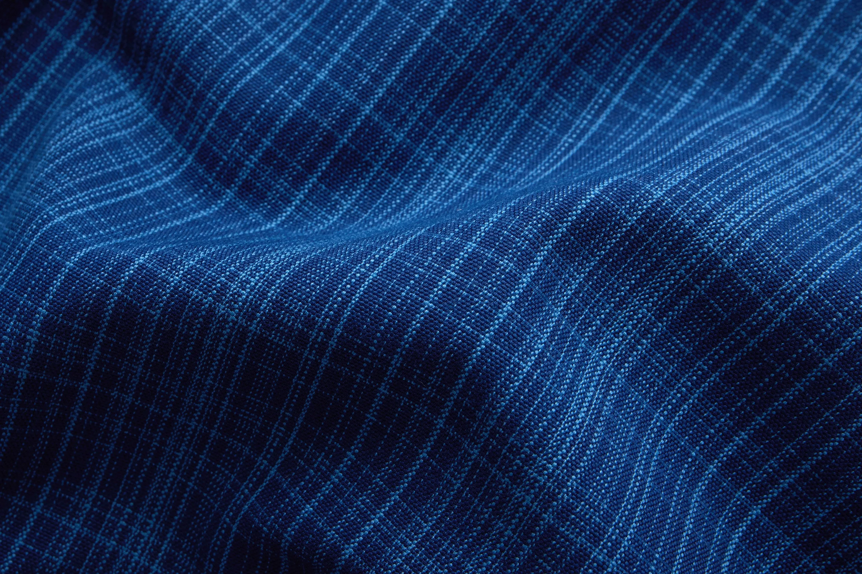 Open Collar Shirt ~ Indigo Microcheck sold by 3sixteen product image thumbnail 5