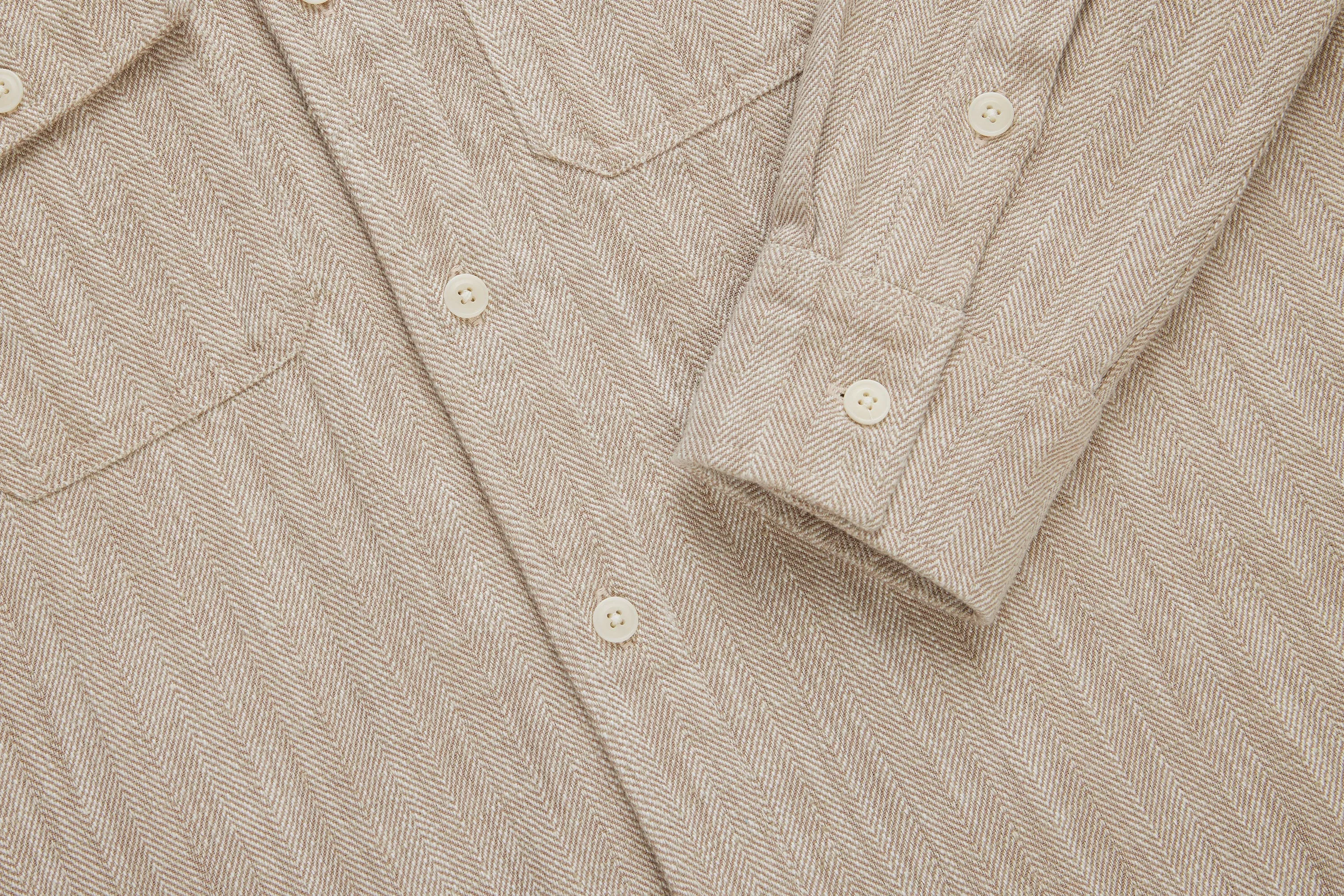 Camp Shirt ~ Ecru Cotton/Linen HBT sold by 3sixteen product image thumbnail 4