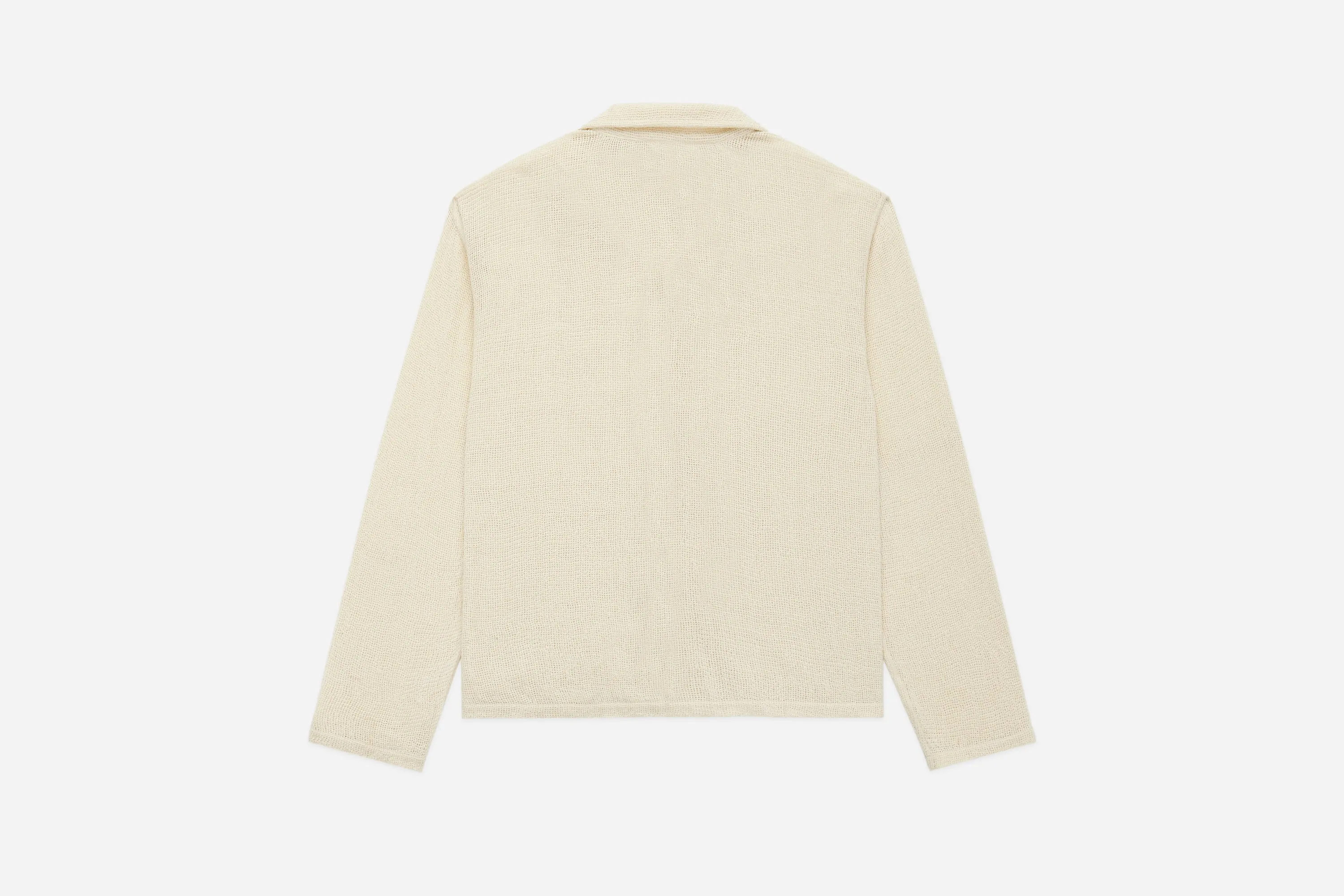 Loop Collar Shirt ~ Ecru Mesh sold by 3sixteen product image thumbnail 2