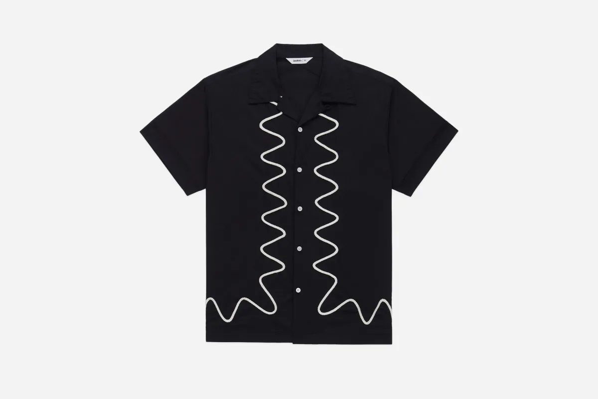 Vacation Shirt ~ Black Squiggle sold by 3sixteen