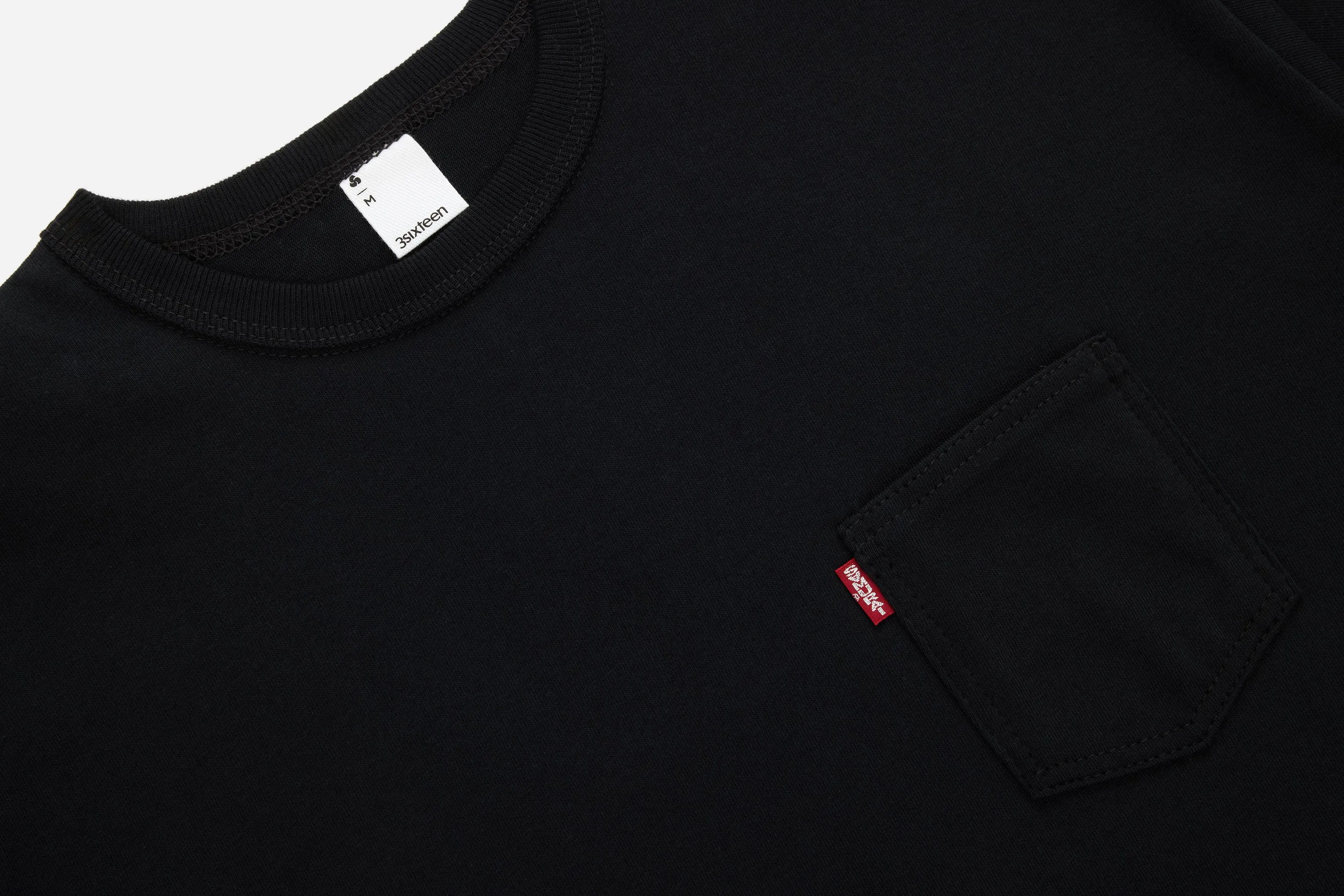 Self Edge x Samurai x 3sixteen "The Redliners" Pocket T-Shirt ~ Black sold by 3sixteen product image thumbnail 3