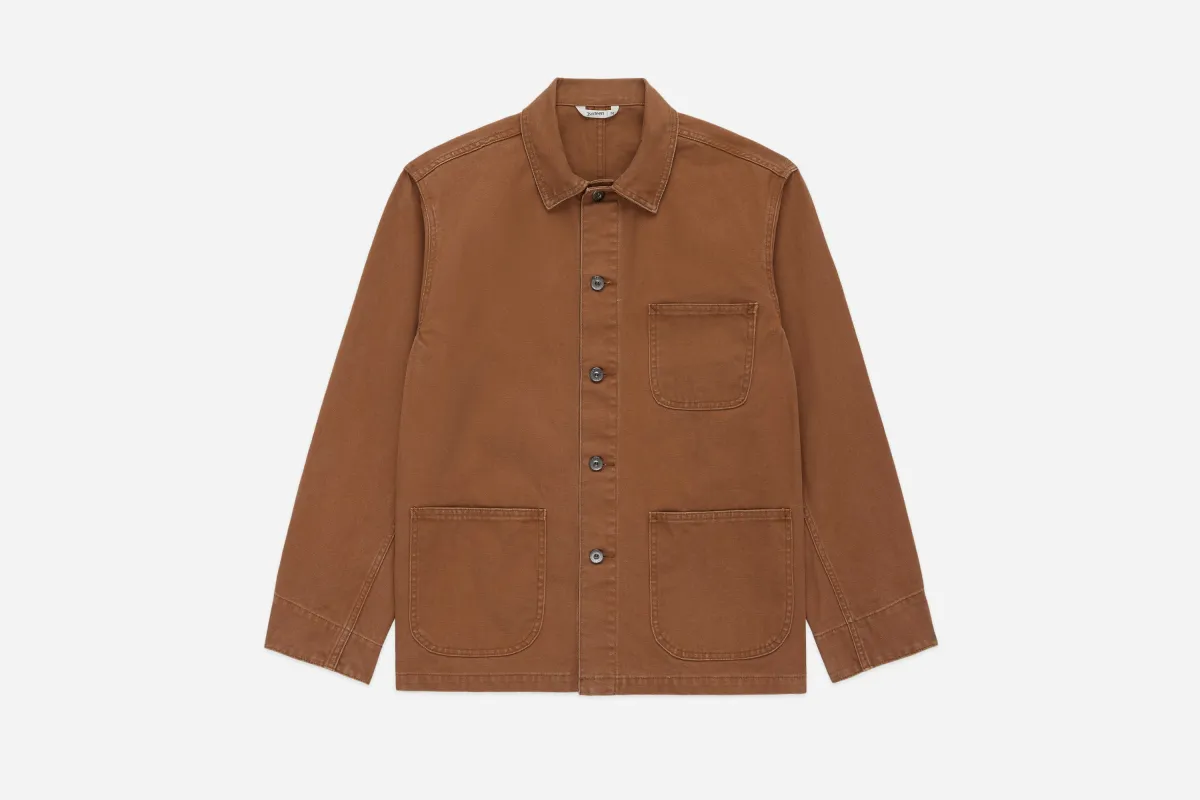 Chore Jacket ~ Rust Stonewash Canvas sold by 3sixteen