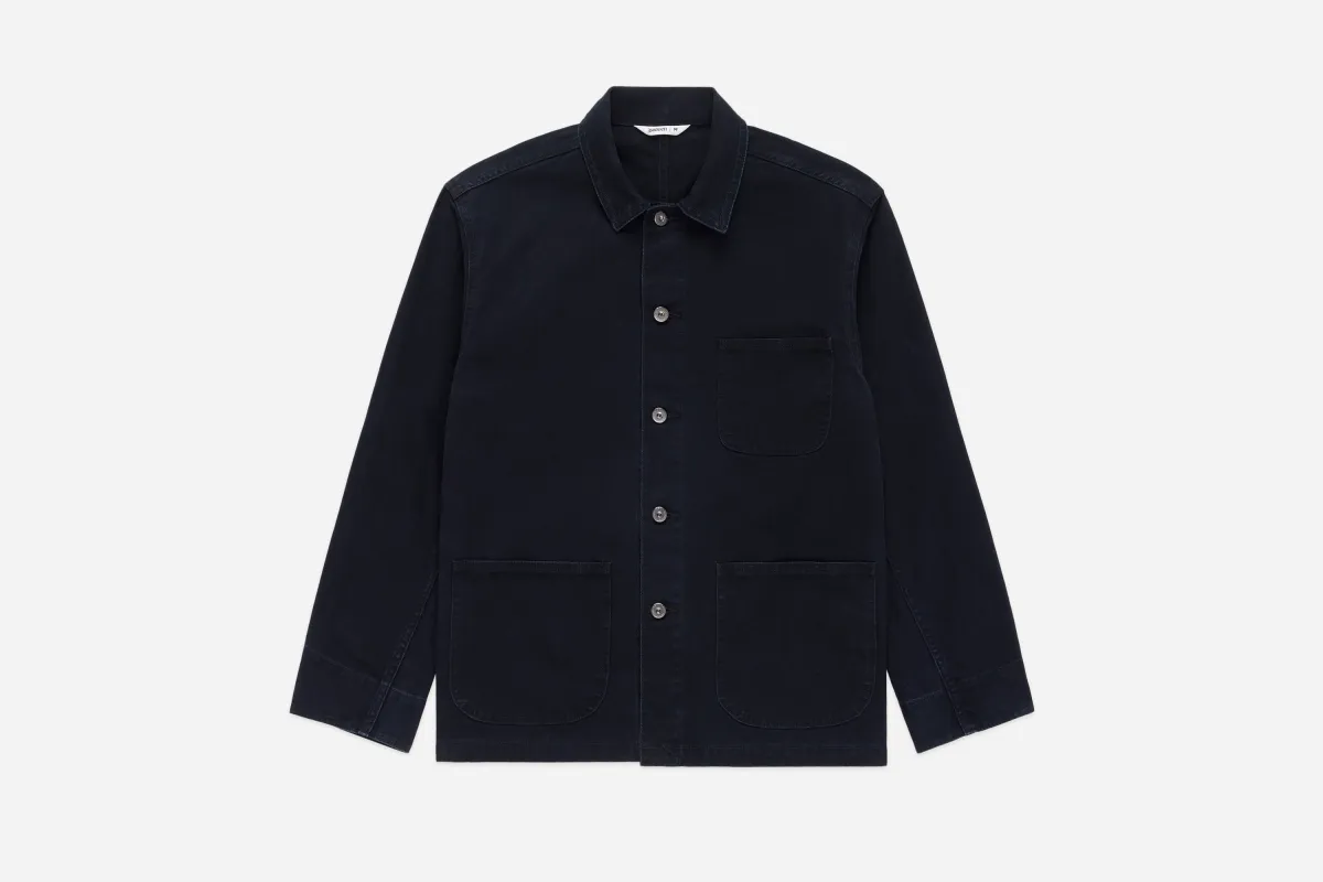 MHL. WORKER JACKET | WORN COTTON DRILL | INDIGO | Parallel