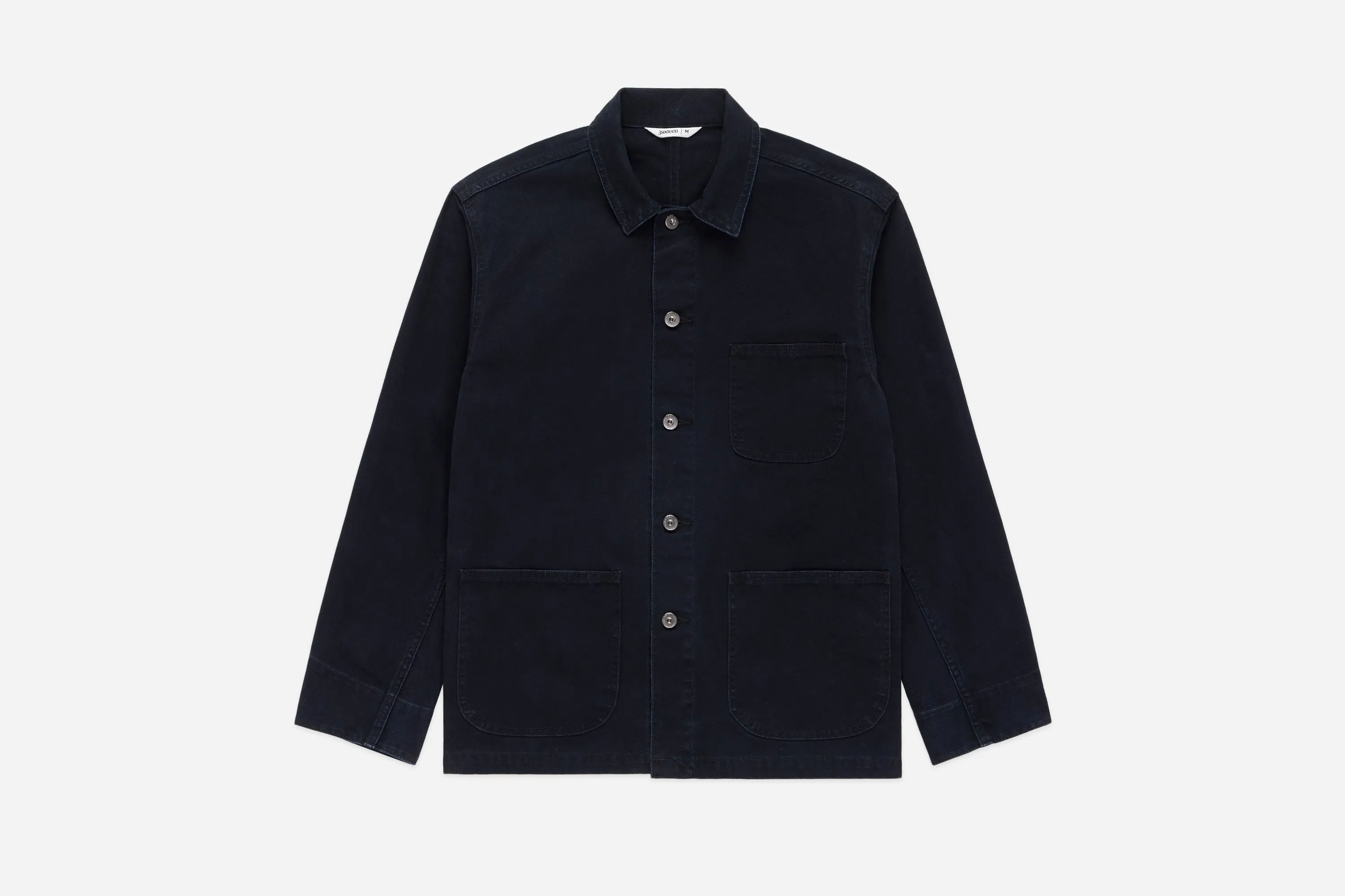 Chore Jacket ~ Black Stonewash Canvas sold by 3sixteen