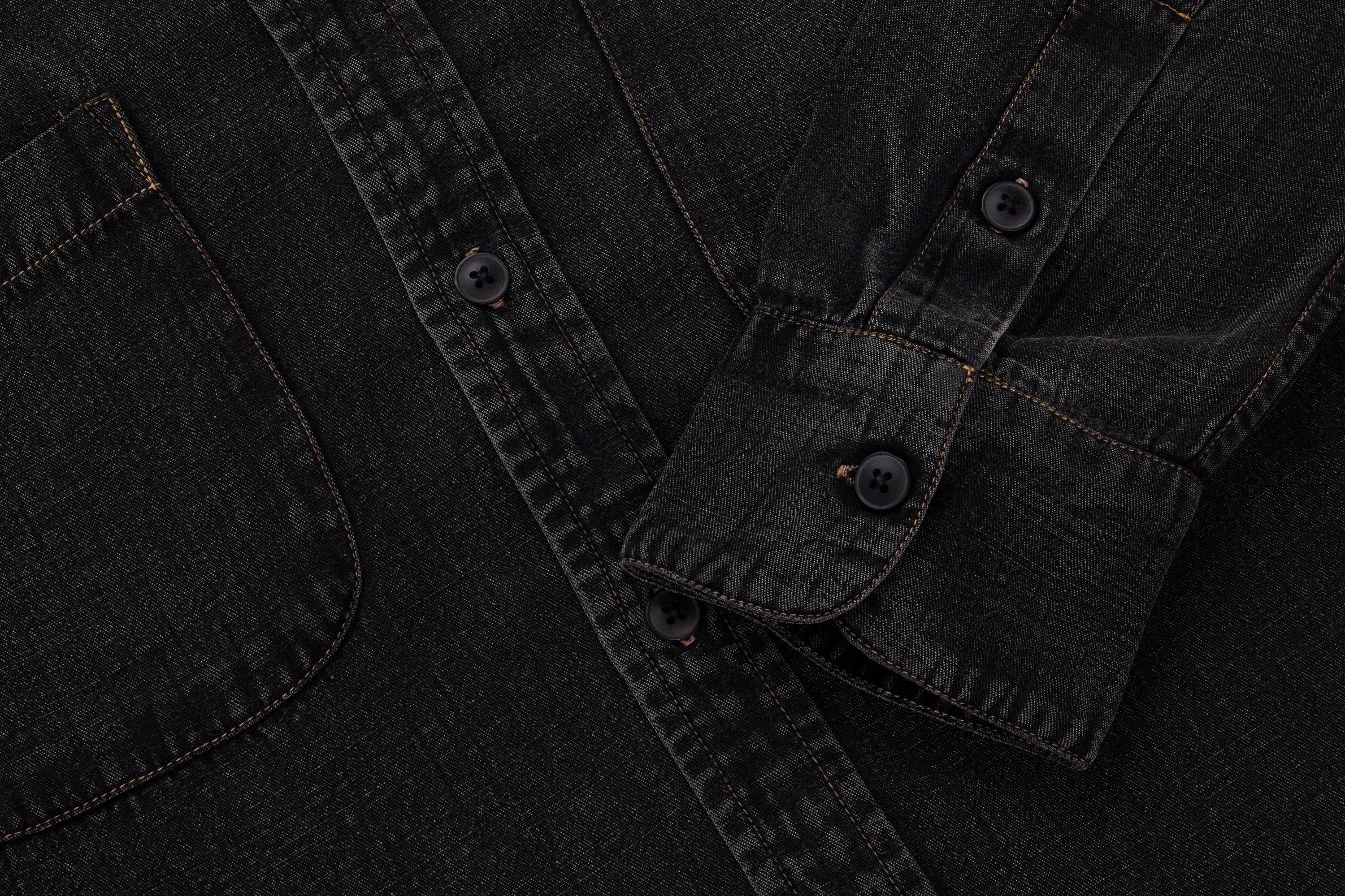 Mechanic Shirt ~ Stonewash Black Slub Tencel sold by 3sixteen product image thumbnail 4