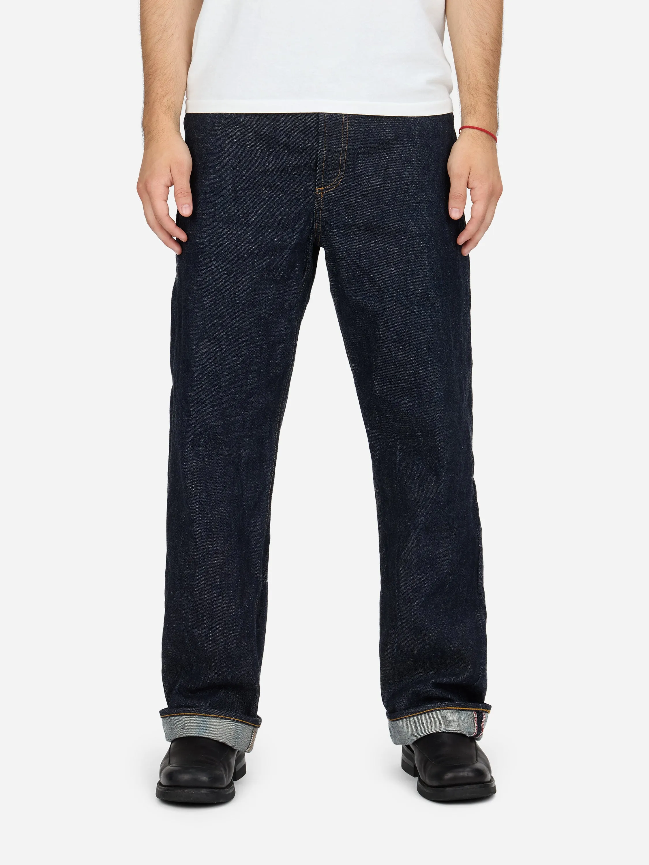 RS-100xk ~ Relaxed Straight - Rinsed Indigo Kibata sold by 3sixteen