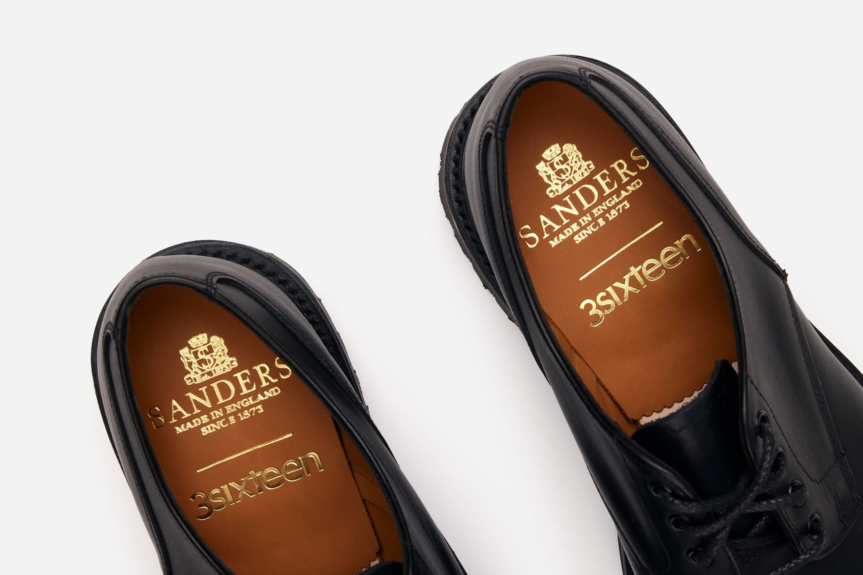 Lug Sole Derby ~ Black Waxy Leather sold by 3sixteen product image thumbnail 5
