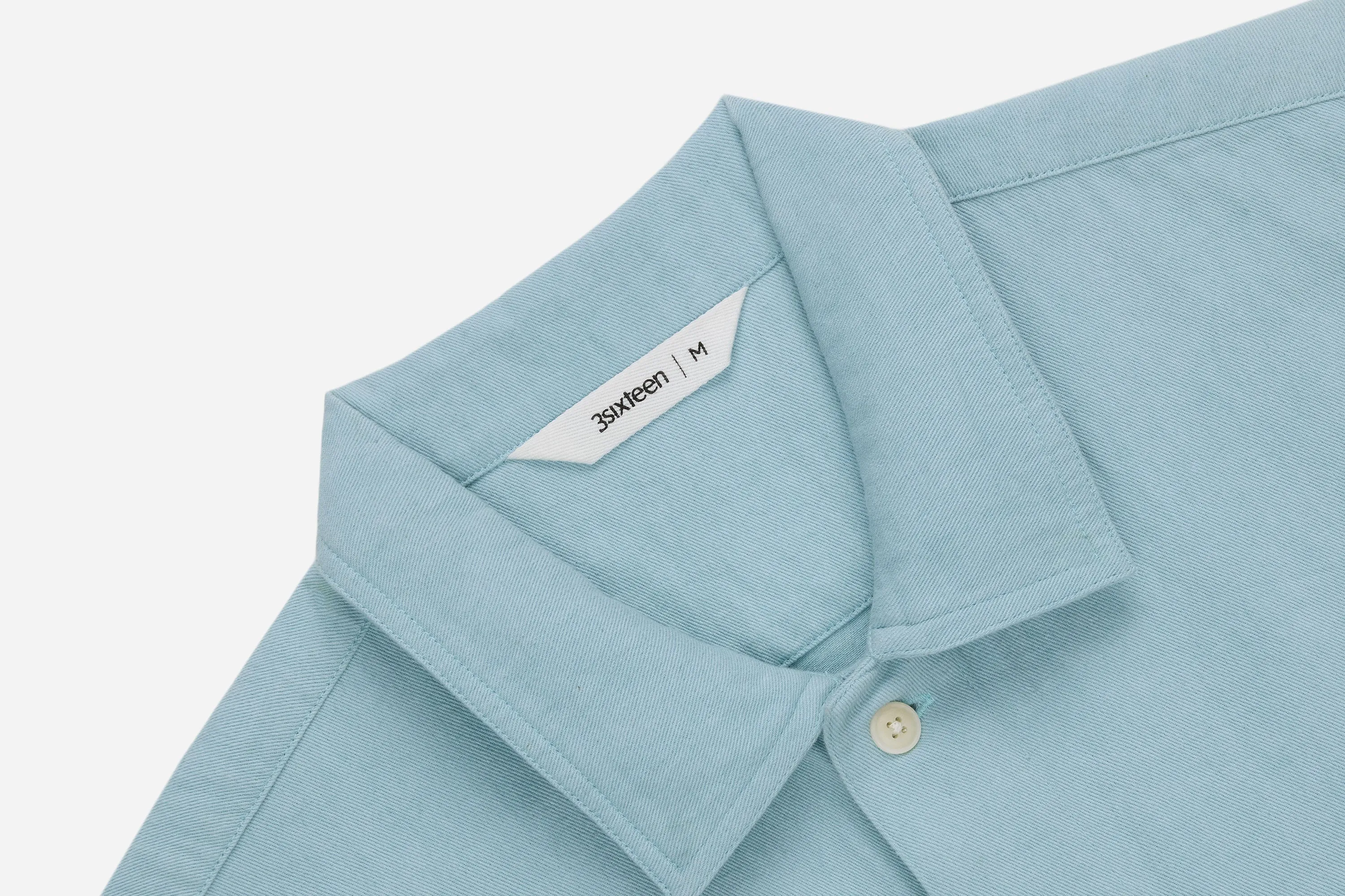 Short Sleeve Workshirt ~ Powder Blue Cotton Twill sold by 3sixteen product image thumbnail 3