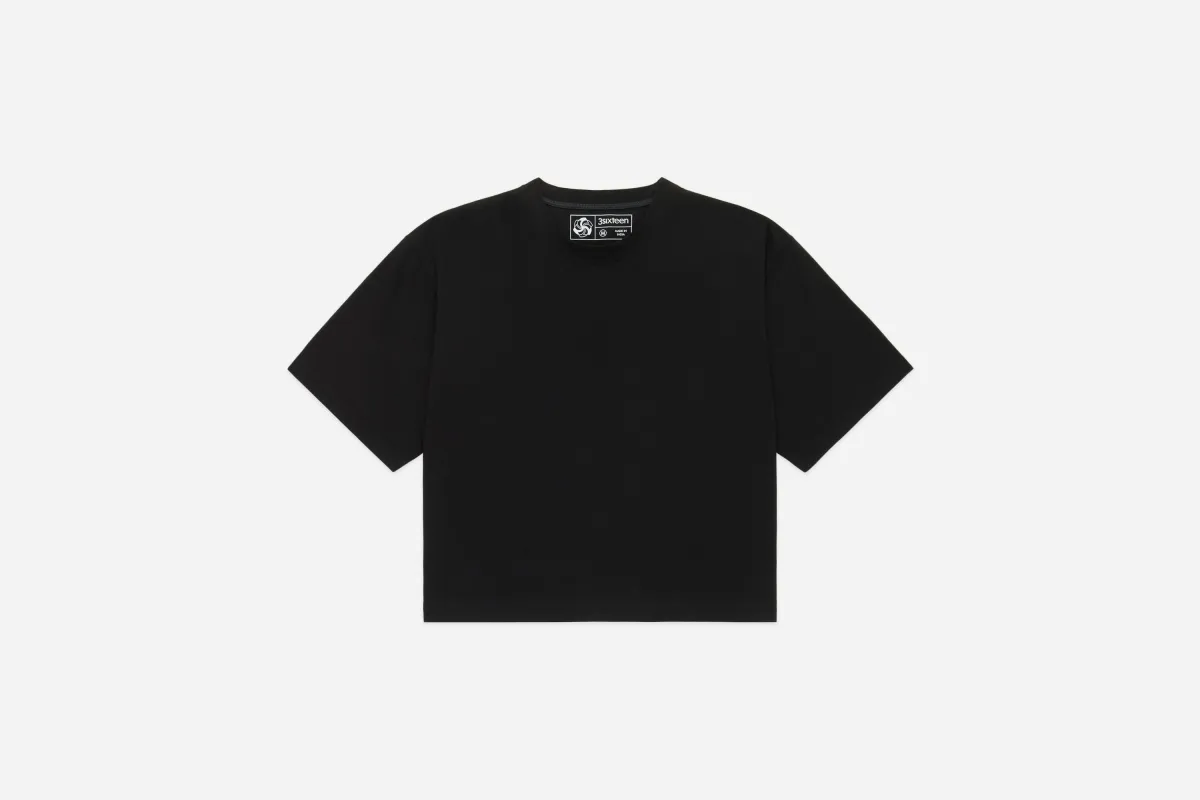 Cropped Training Tee ~ Black sold by 3sixteen