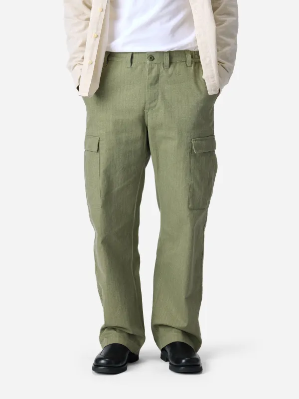 Cargo Pant ~ Olive HBT sold by 3sixteen