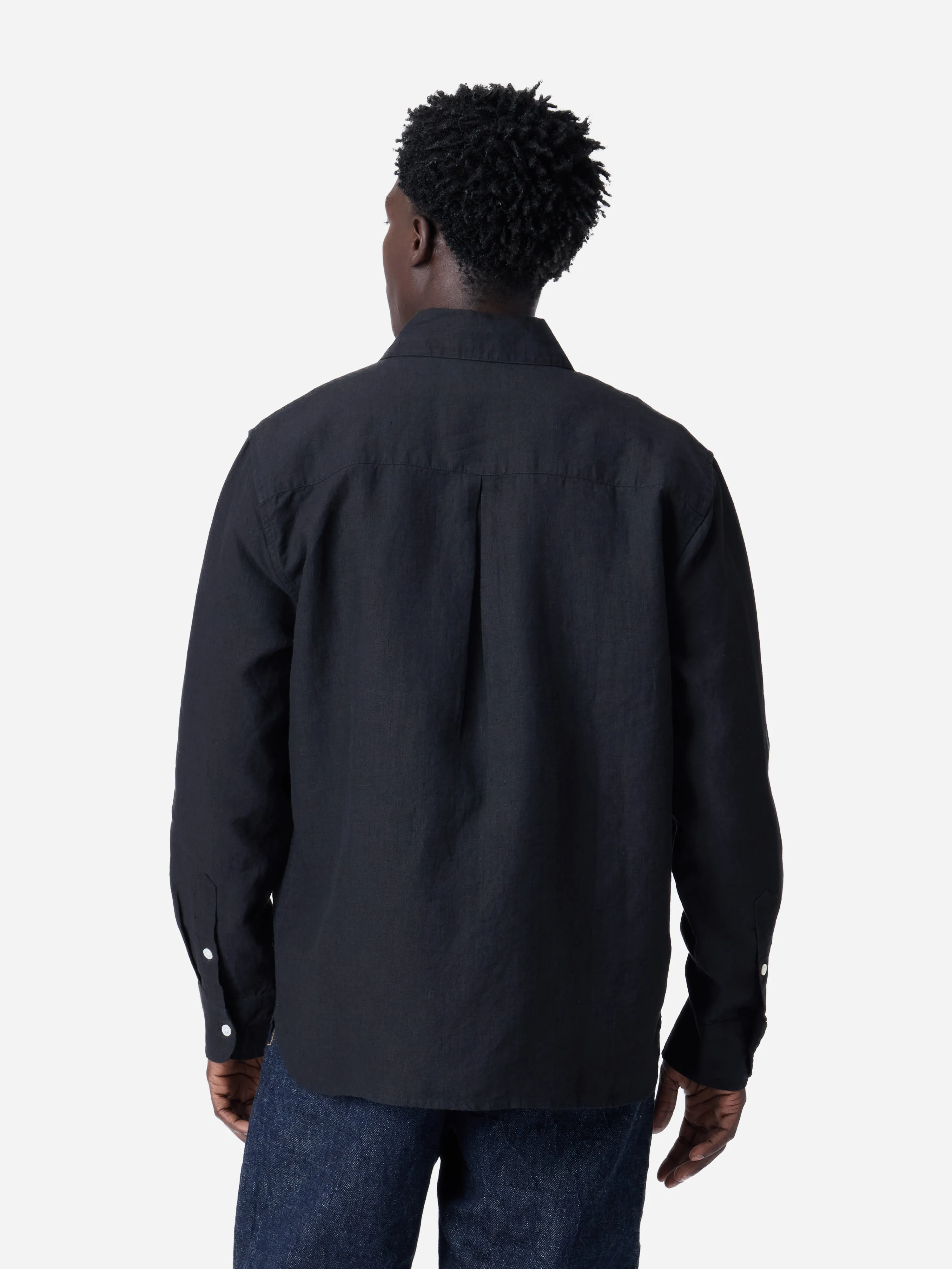 Club Collar Shirt ~ Black Hemp sold by 3sixteen product image thumbnail 2