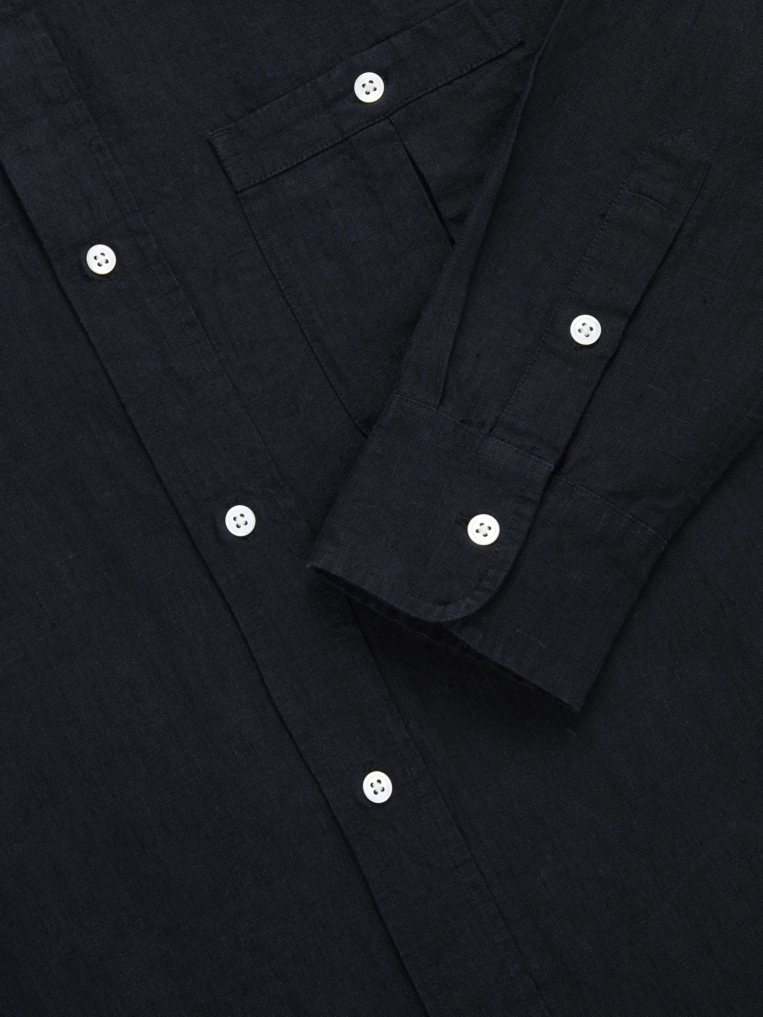 Club Collar Shirt ~ Black Hemp sold by 3sixteen product image thumbnail 4