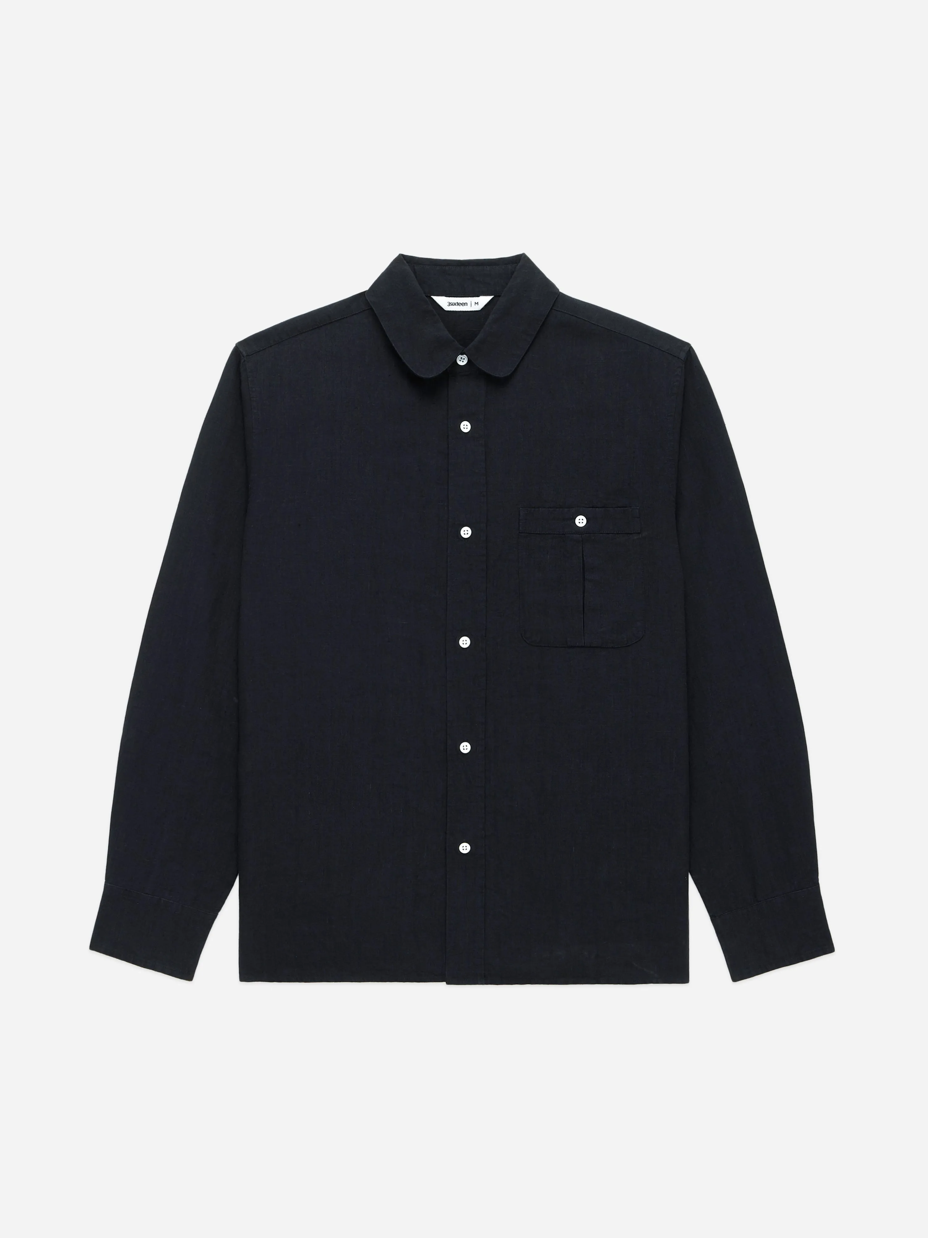 Club Collar Shirt ~ Black Hemp sold by 3sixteen product image thumbnail 3