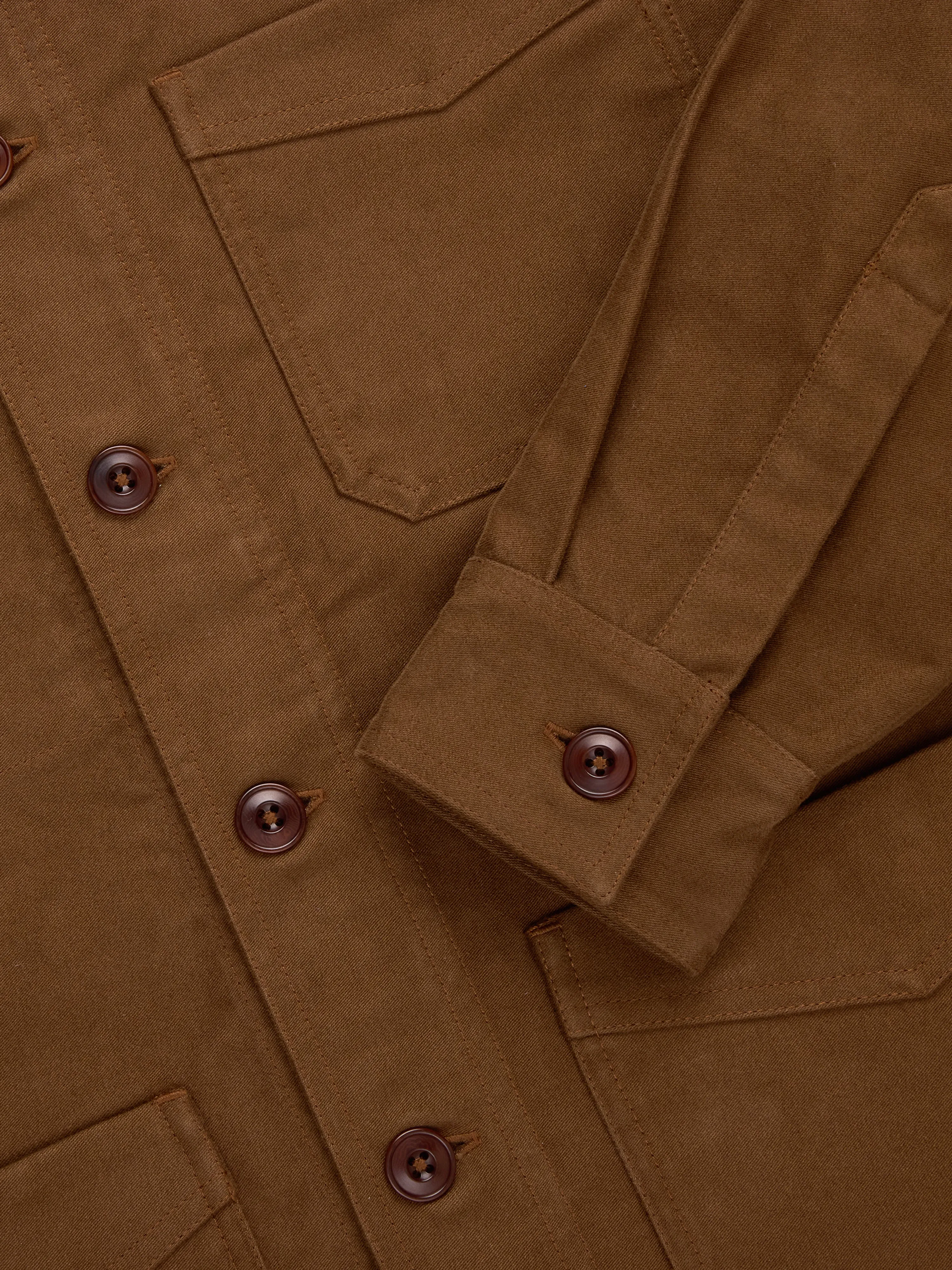 French Work Jacket ~ Brown Moleskin sold by 3sixteen product image thumbnail 4