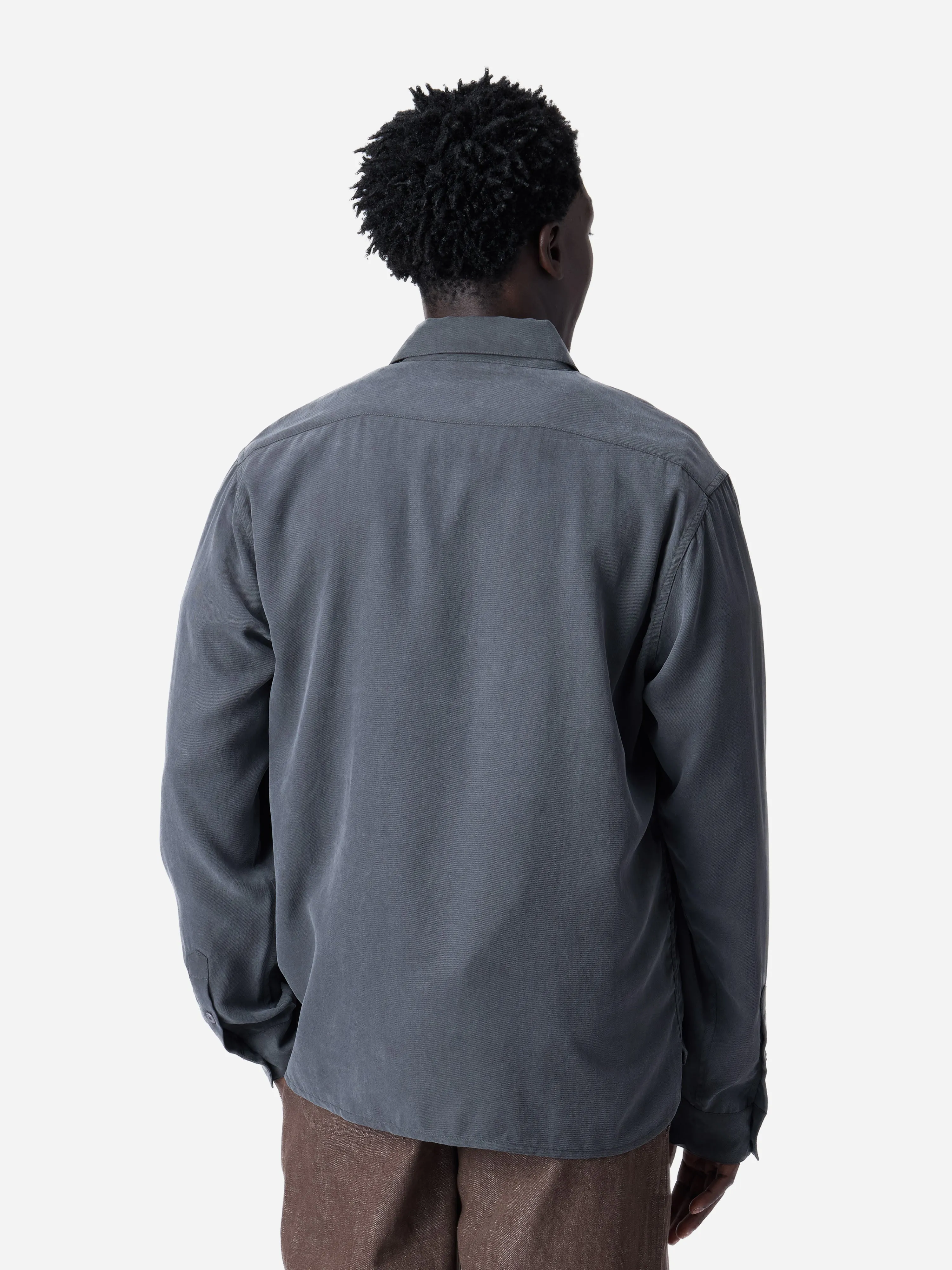 Mechanic Shirt ~ Charcoal Lyocell sold by 3sixteen product image thumbnail 2