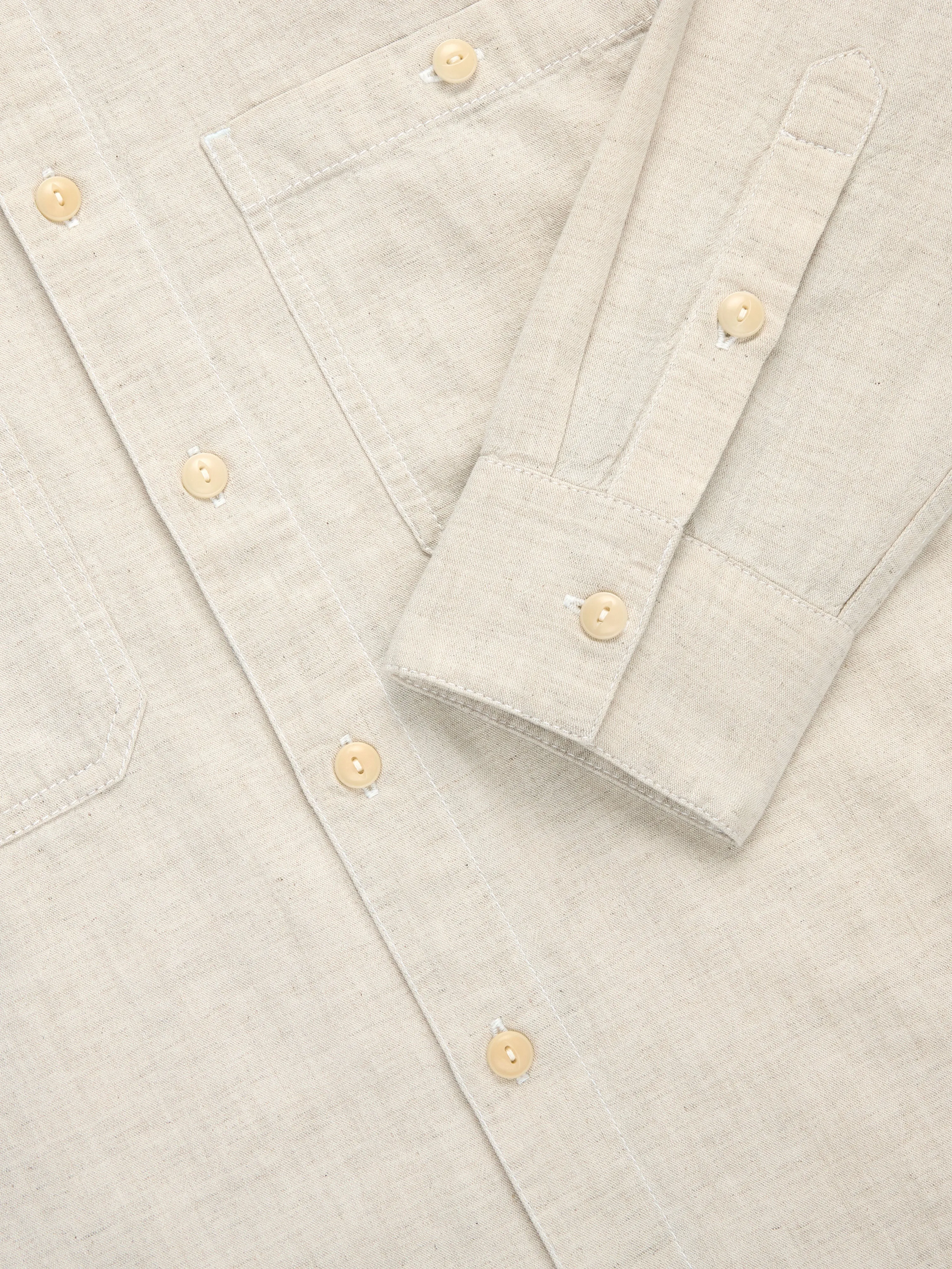 Utility Shirt ~ Ecru Chambray sold by 3sixteen product image thumbnail 4