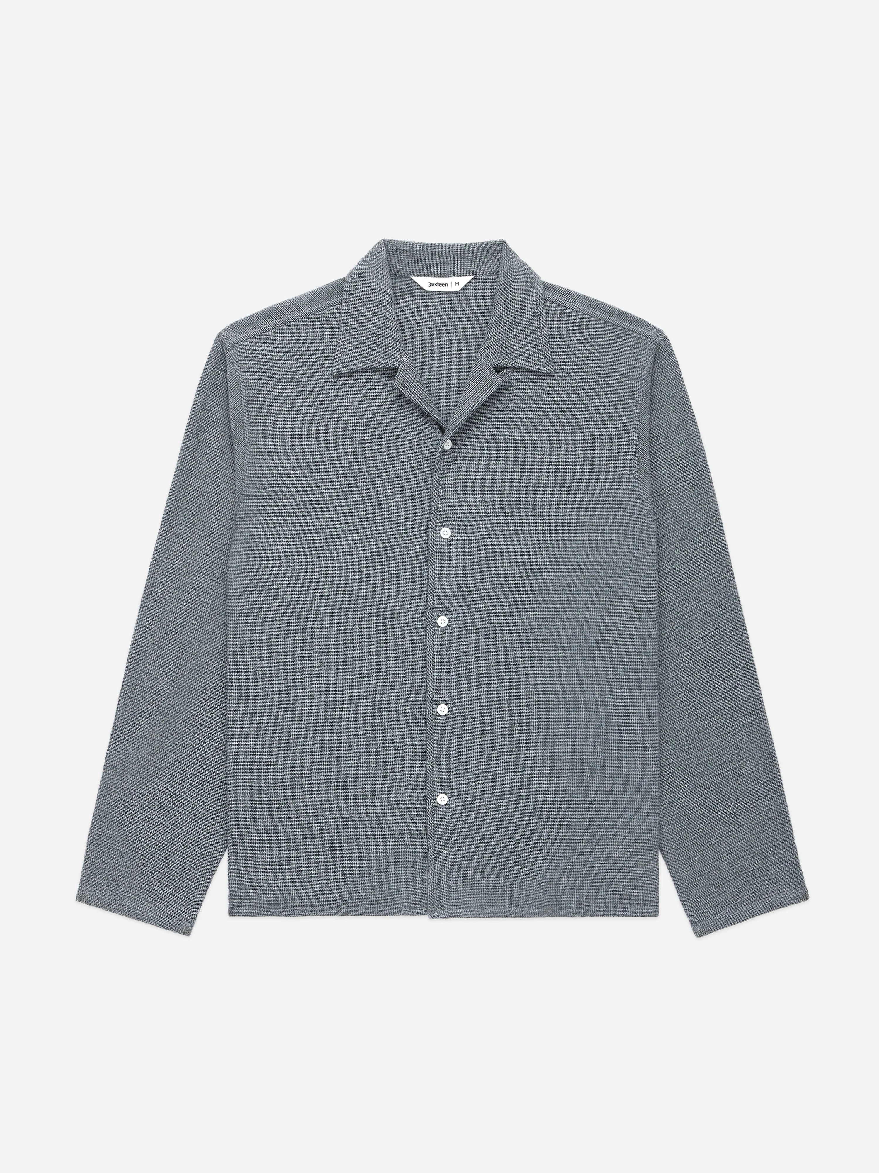 Loop Collar Shirt ~ Black Marled sold by 3sixteen product image thumbnail 3