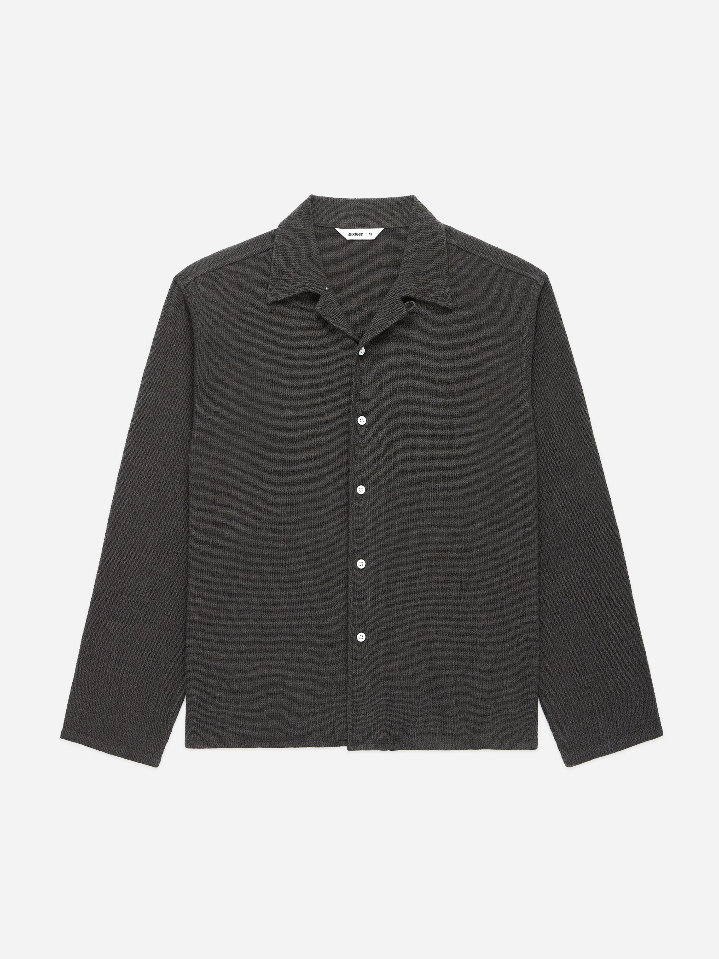 Loop Collar Shirt ~ Chocolate Marled sold by 3sixteen product image thumbnail 3