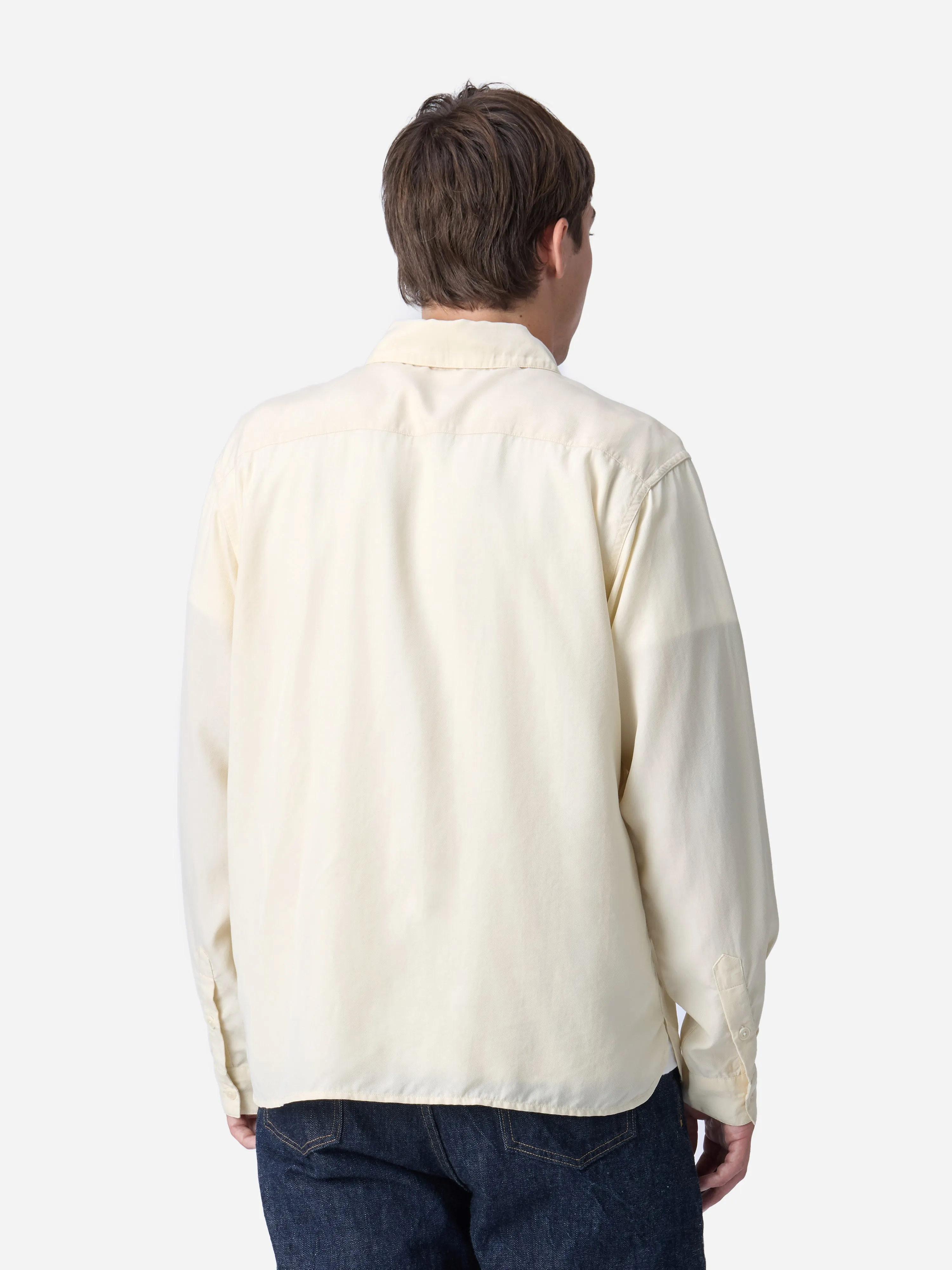Mechanic Shirt ~ Ivory Lyocell sold by 3sixteen product image thumbnail 2