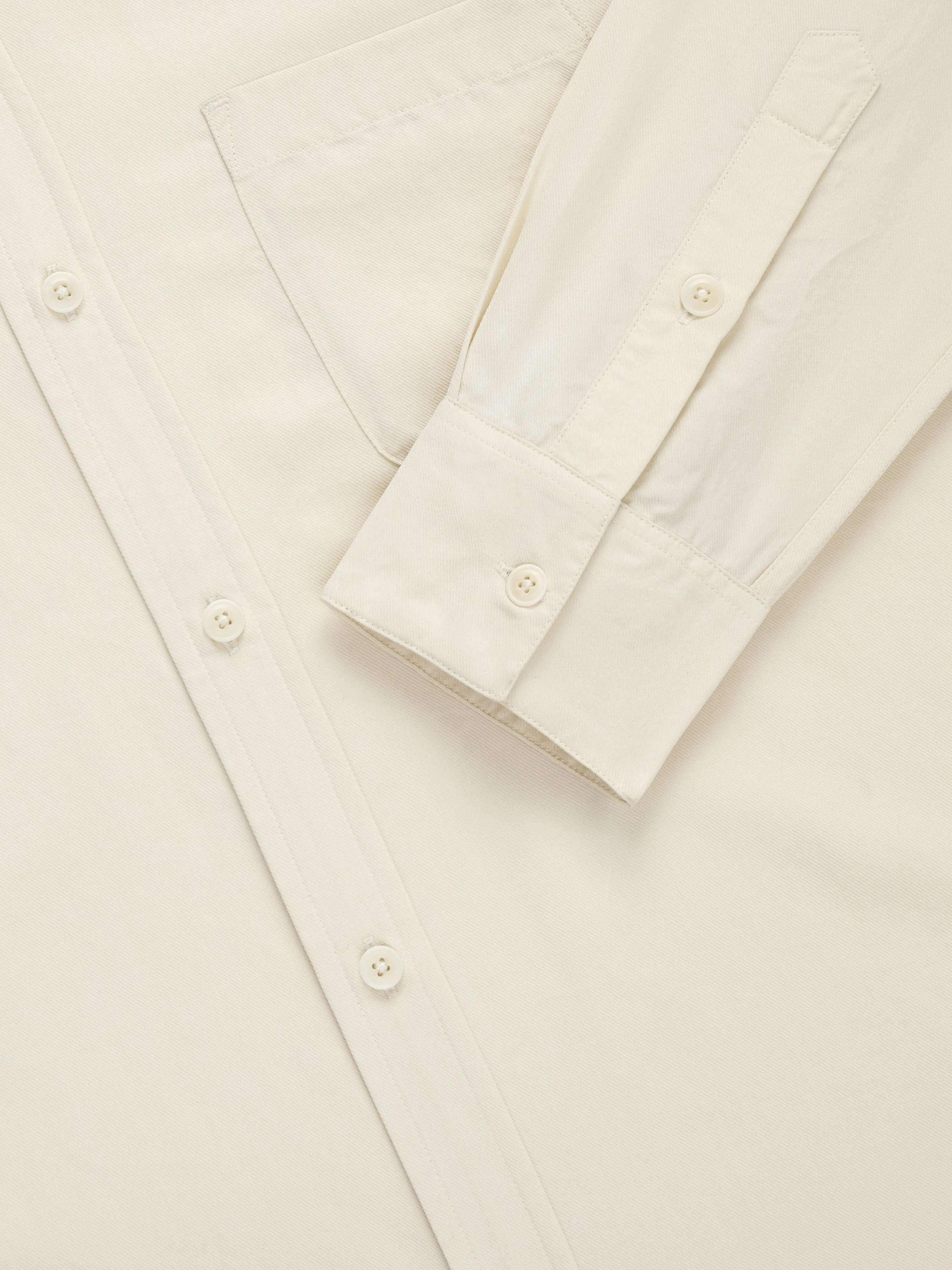 Mechanic Shirt ~ Ivory Lyocell sold by 3sixteen product image thumbnail 4