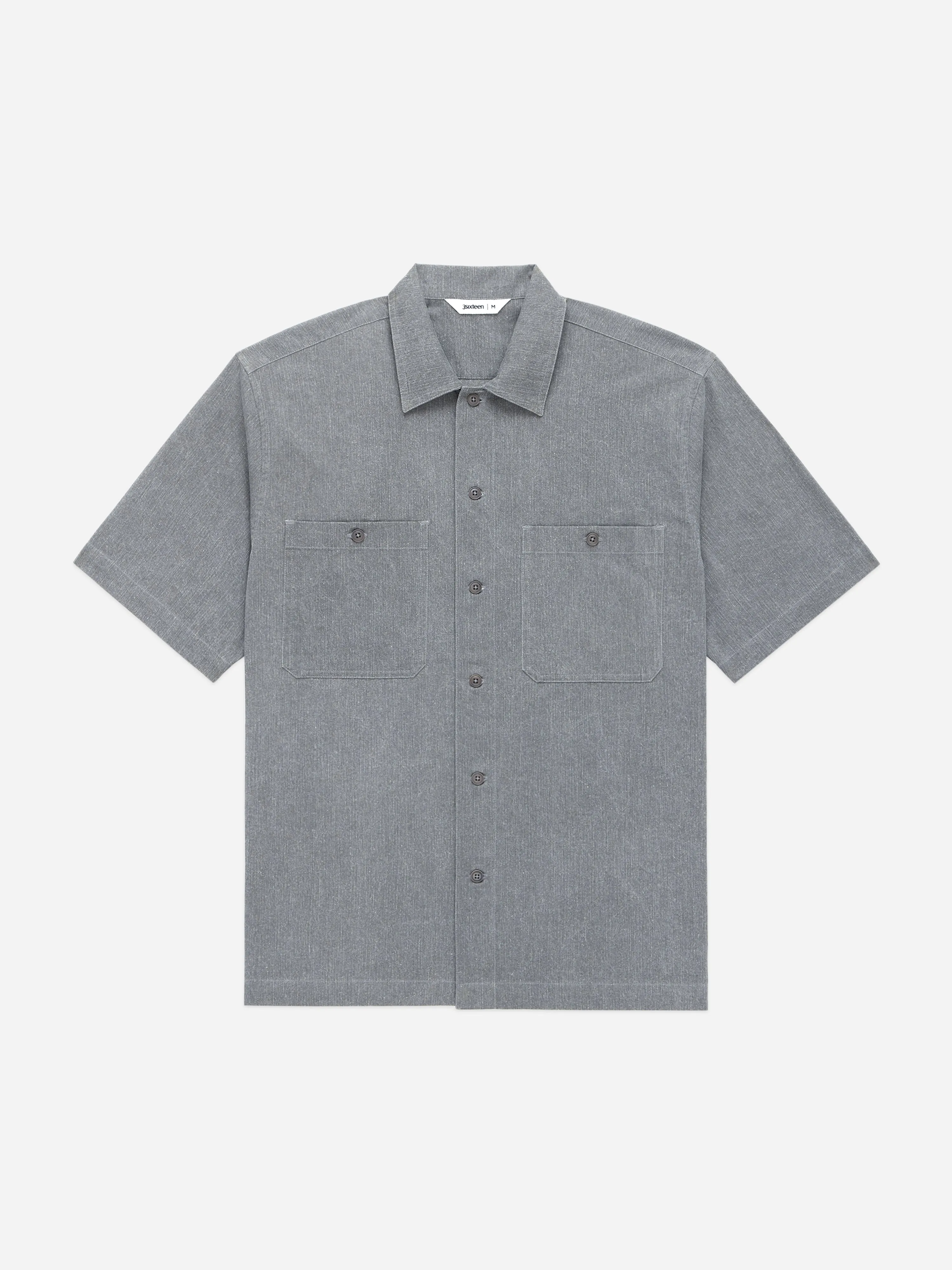 Short Sleeve Workshirt ~ Charcoal Twill sold by 3sixteen product image thumbnail 3