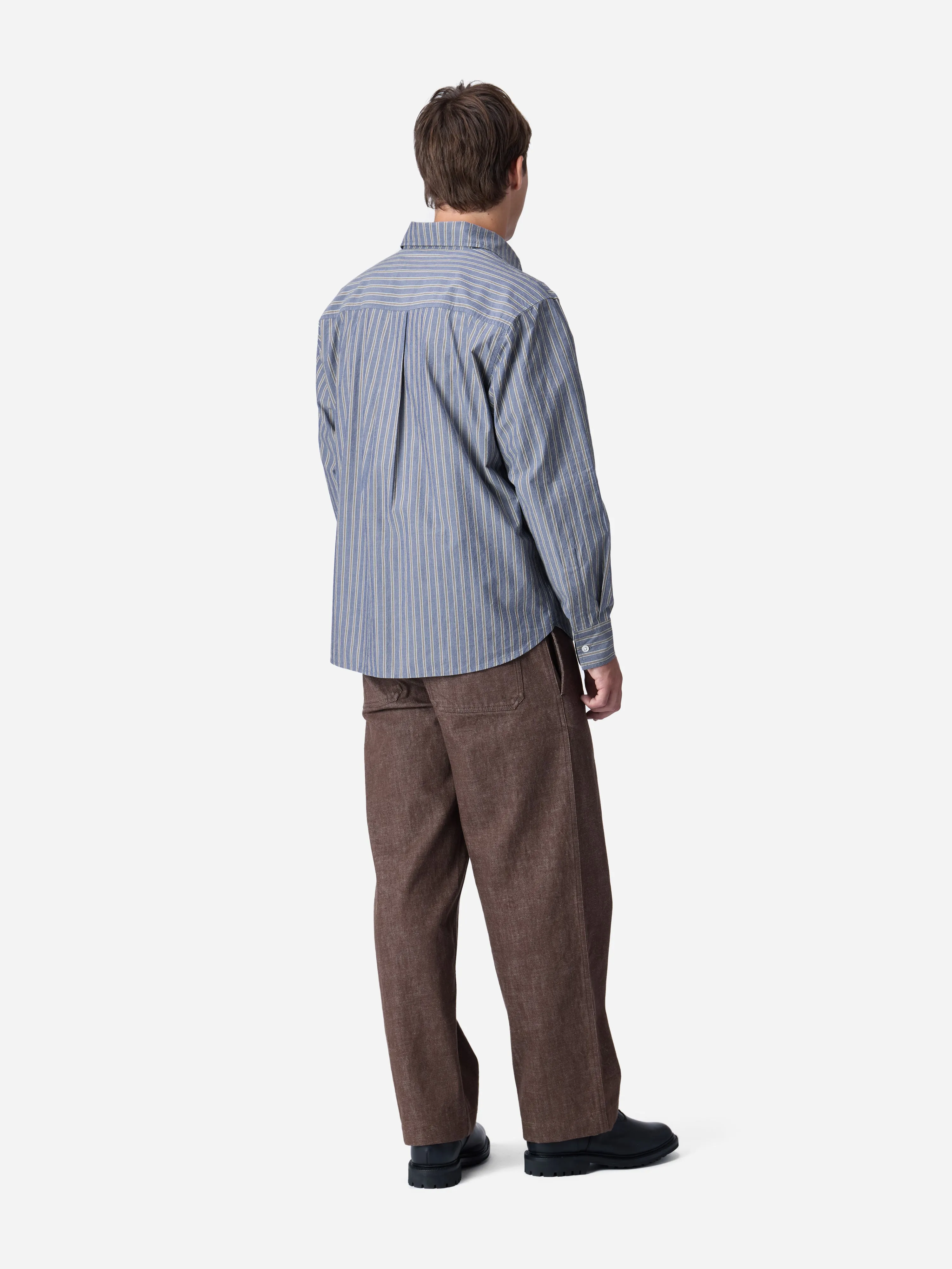 Commuter Shirt ~ Navy/Coyote Stripe sold by 3sixteen product image thumbnail 2