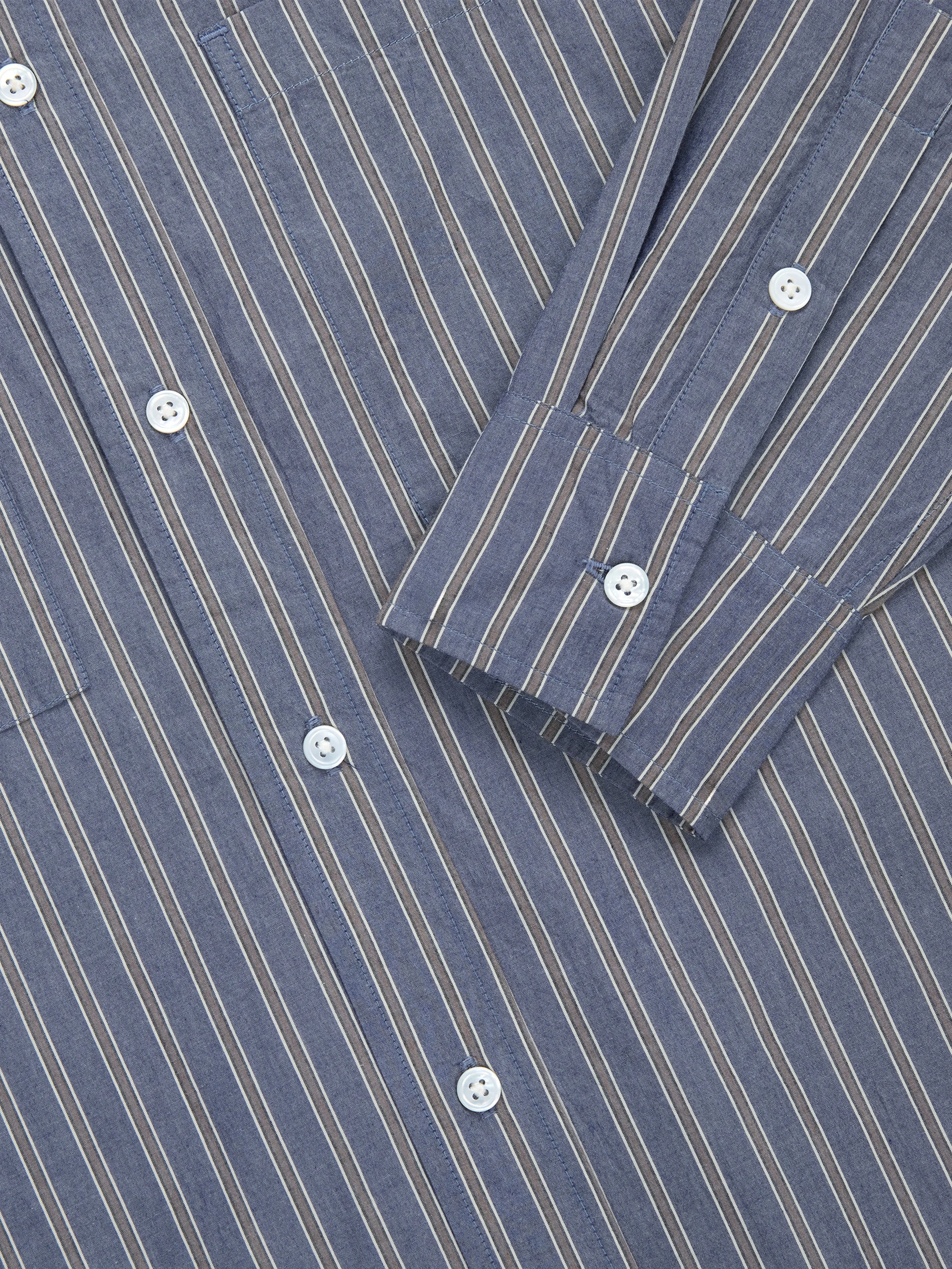 Commuter Shirt ~ Navy/Coyote Stripe sold by 3sixteen product image thumbnail 4